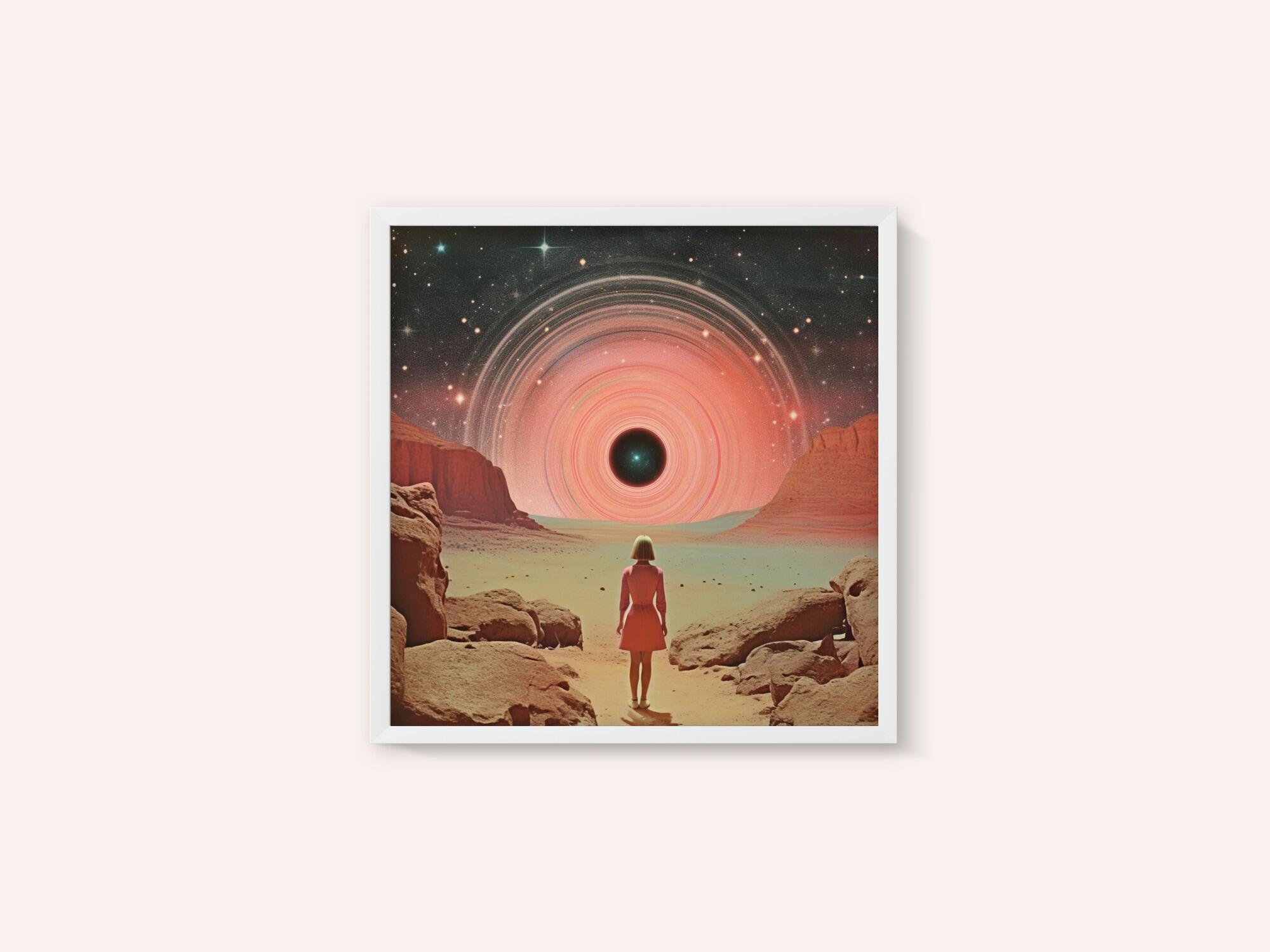 Through Time and Space Collage Art
