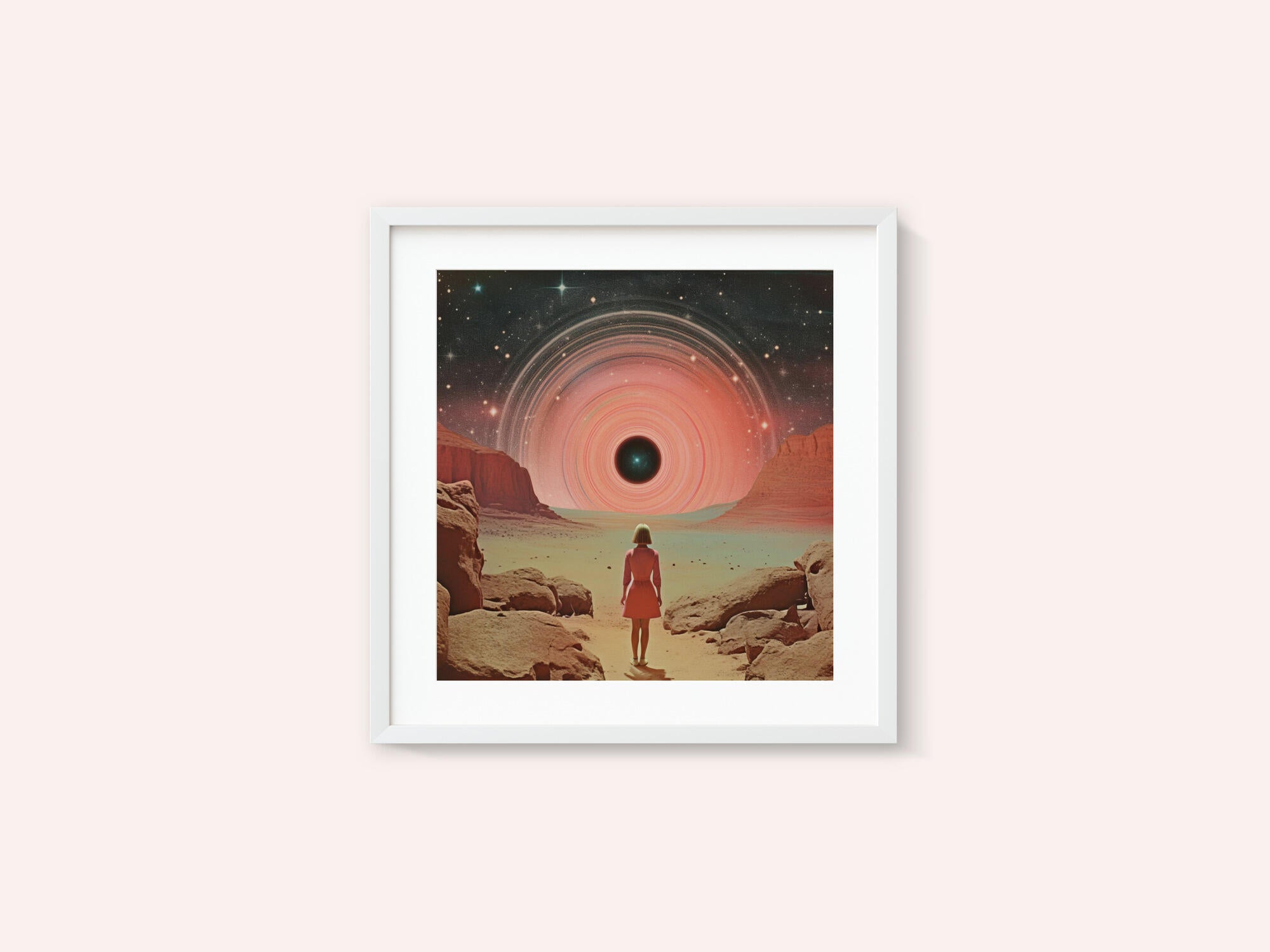 Through Time and Space Collage Art