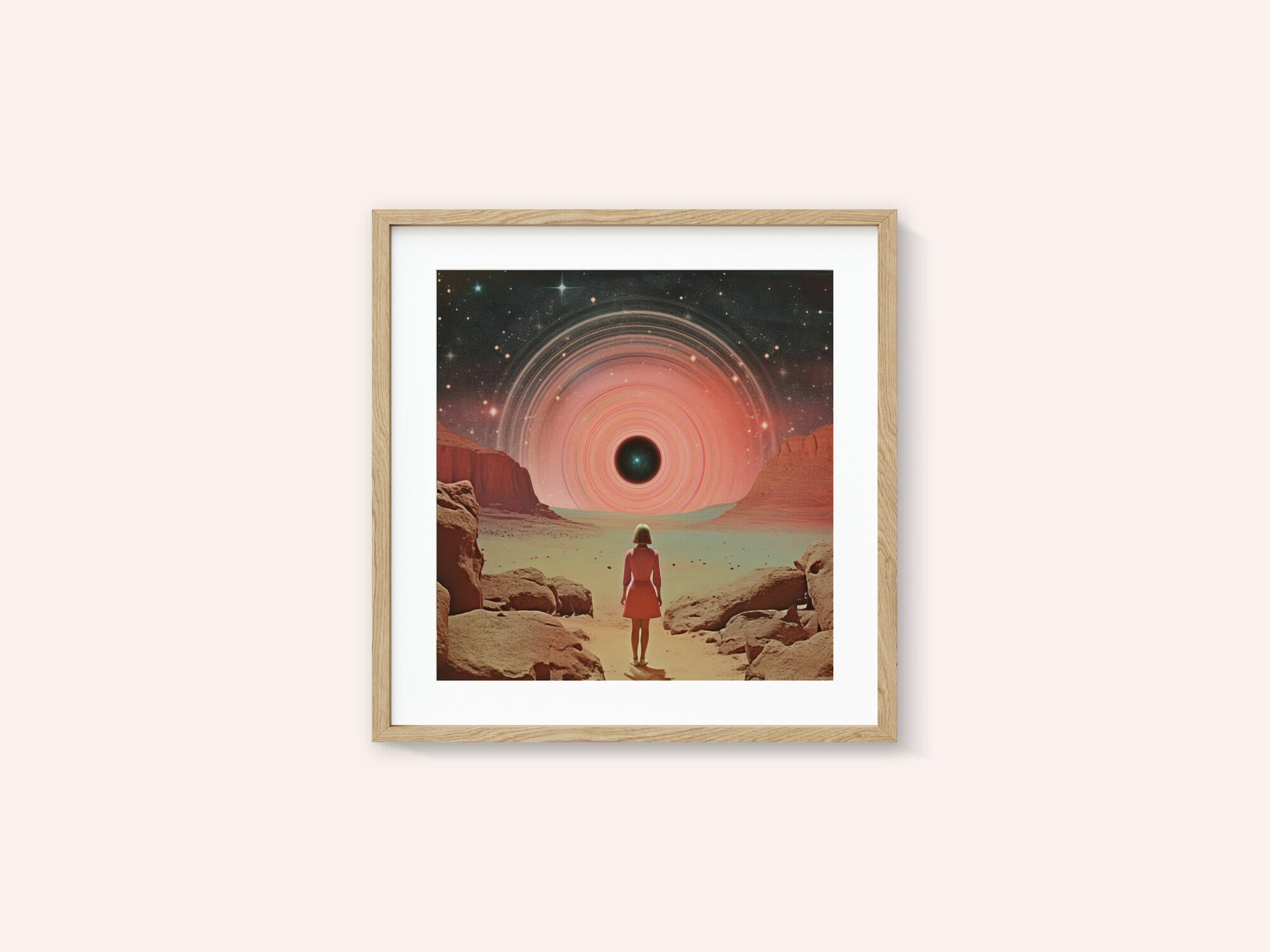 Through Time and Space Collage Art