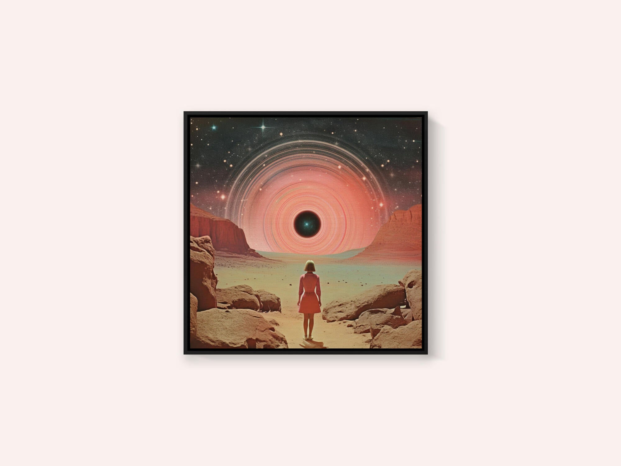 Through Time and Space Collage Art