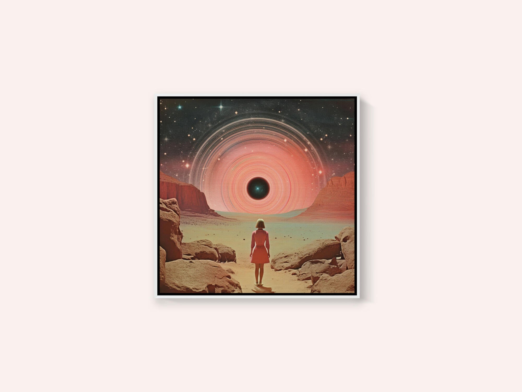 Through Time and Space Collage Art