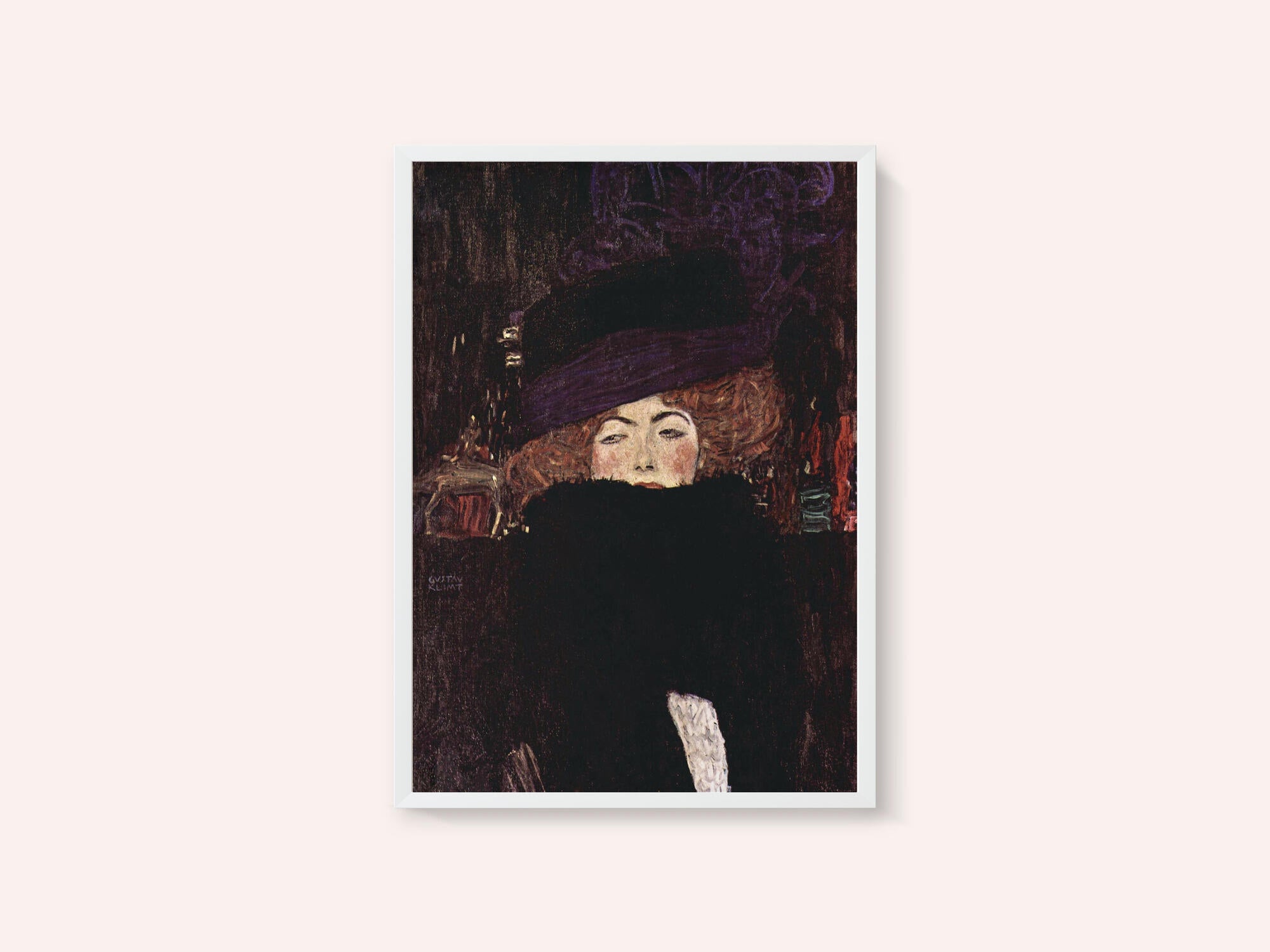 Dame Mit Hut Und Federboa (1909)