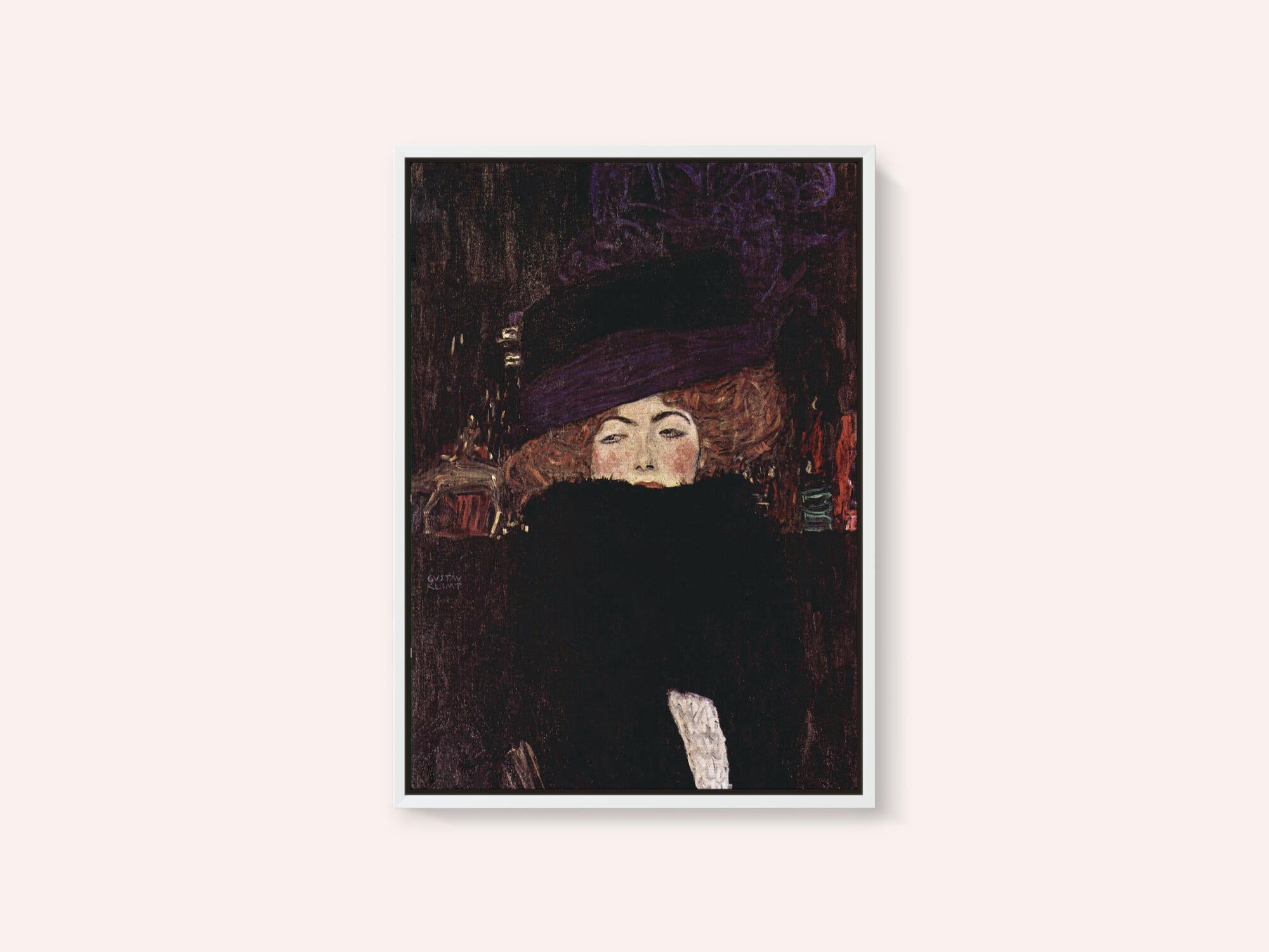 Dame Mit Hut Und Federboa (1909)