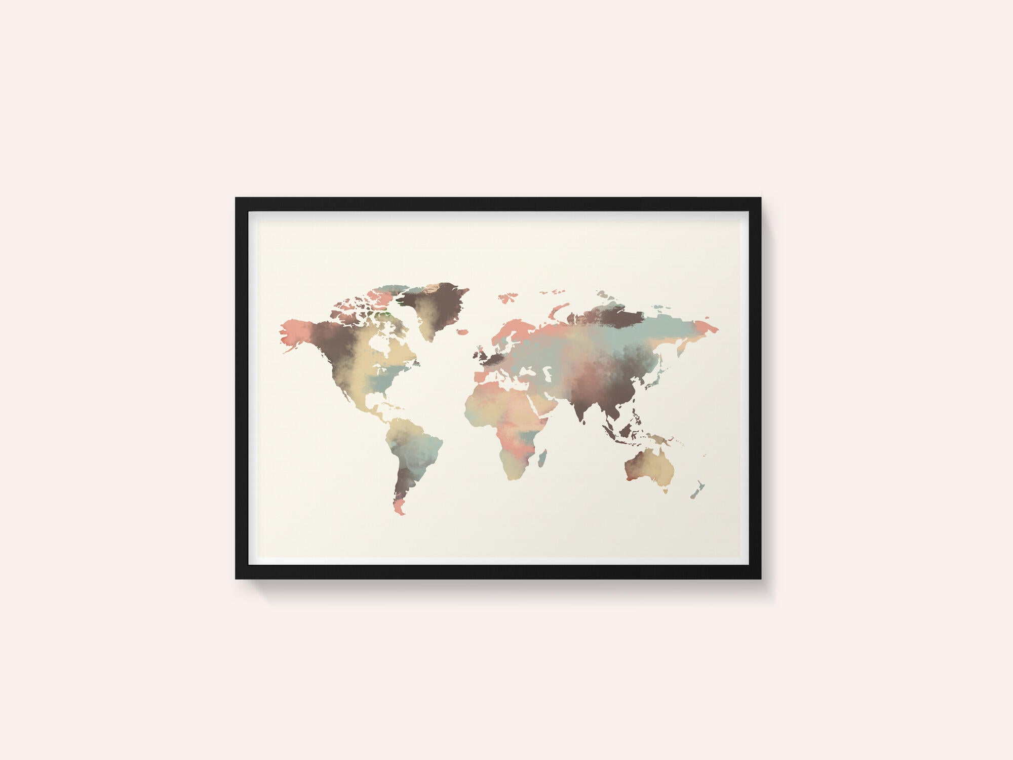Watercolor World Map