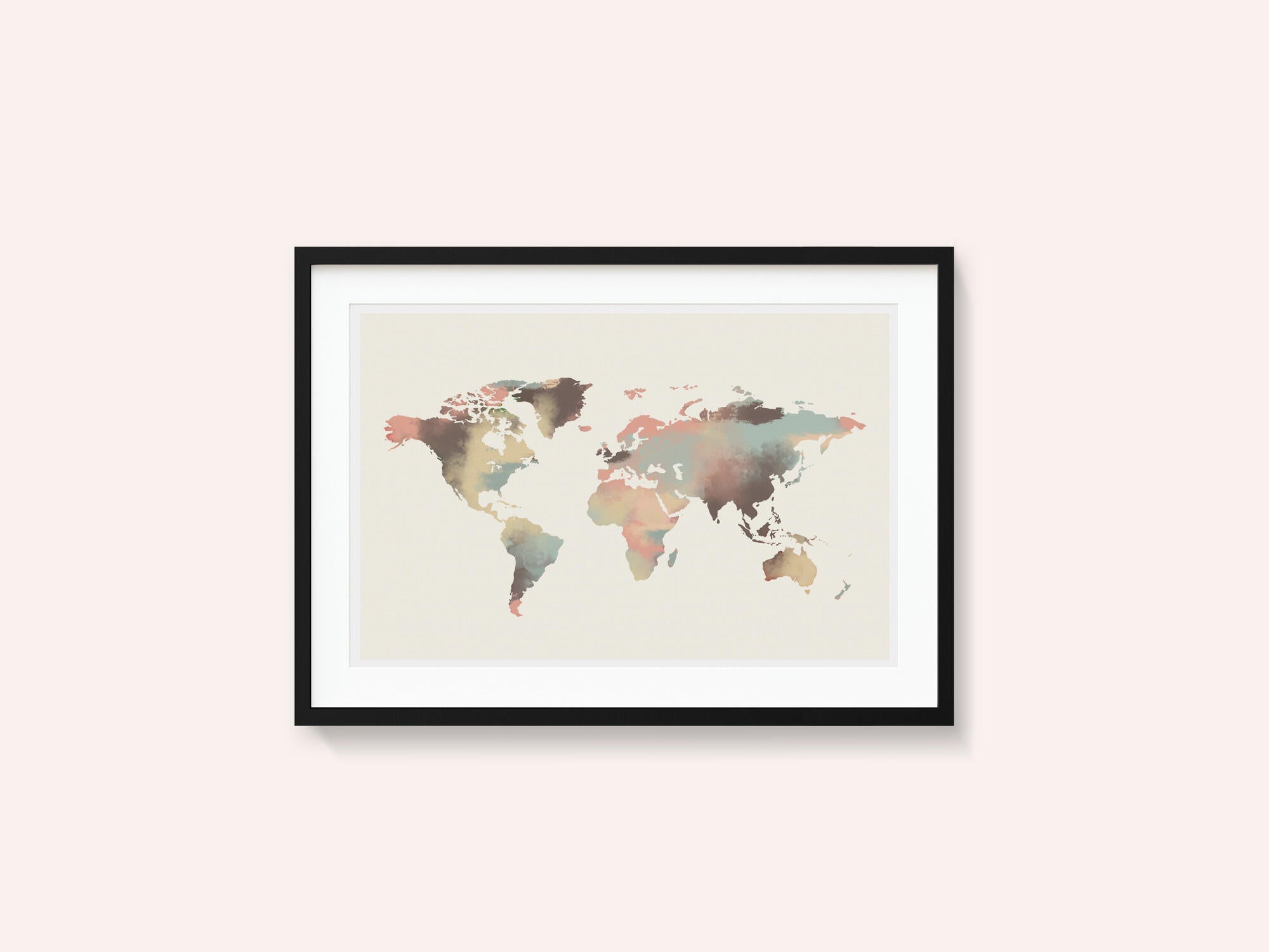 Watercolor World Map