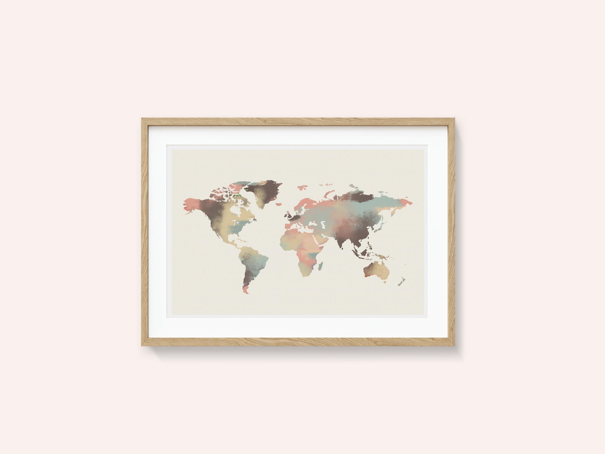 Watercolor World Map