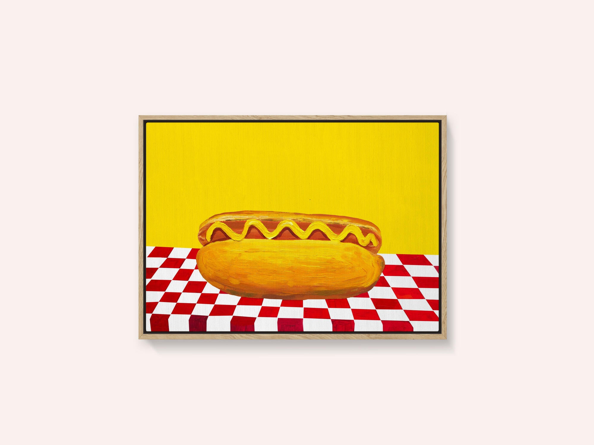 Hot Dog With Mustard Red Check Yellow