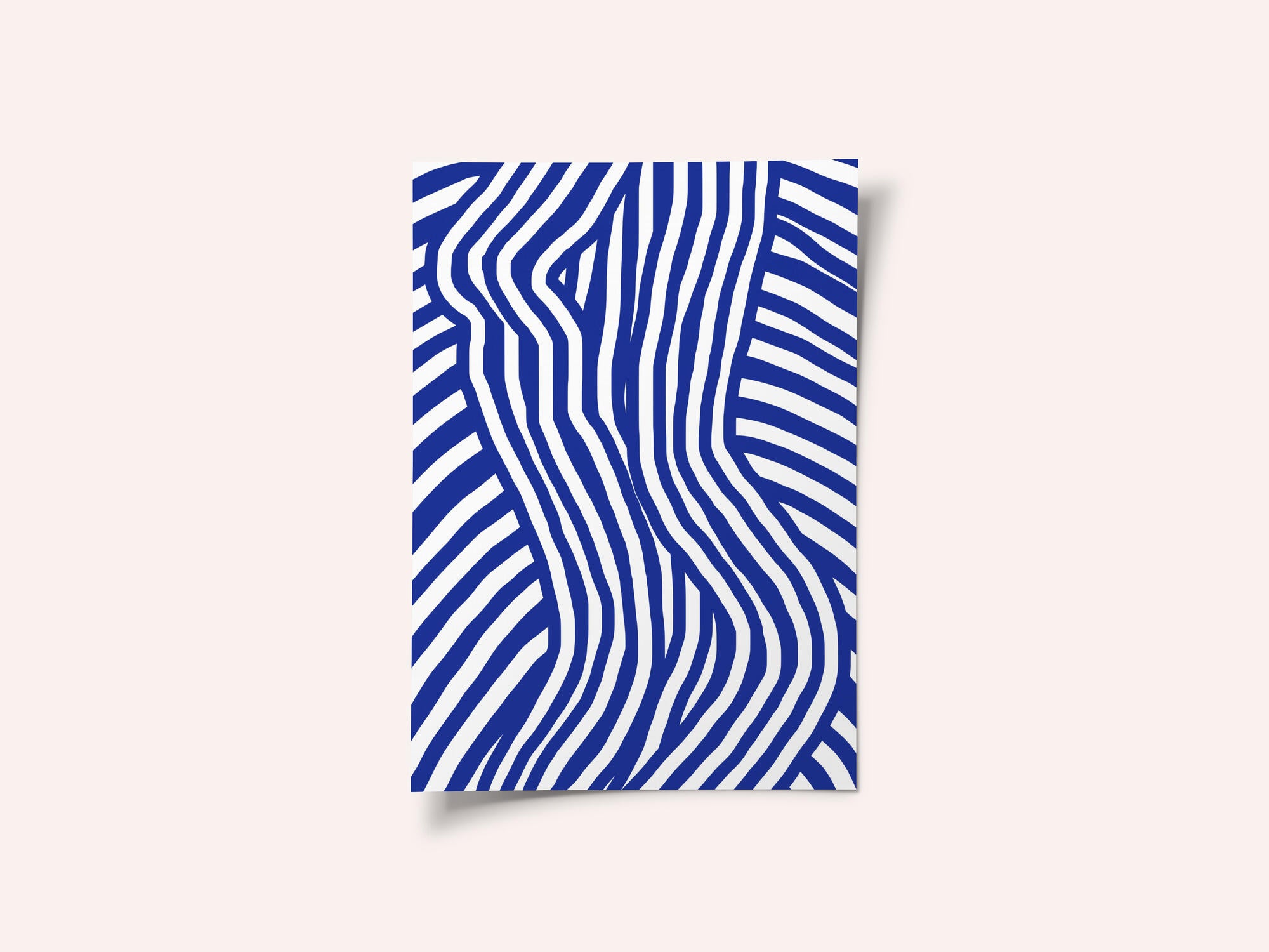 Blue and White Striped Nude