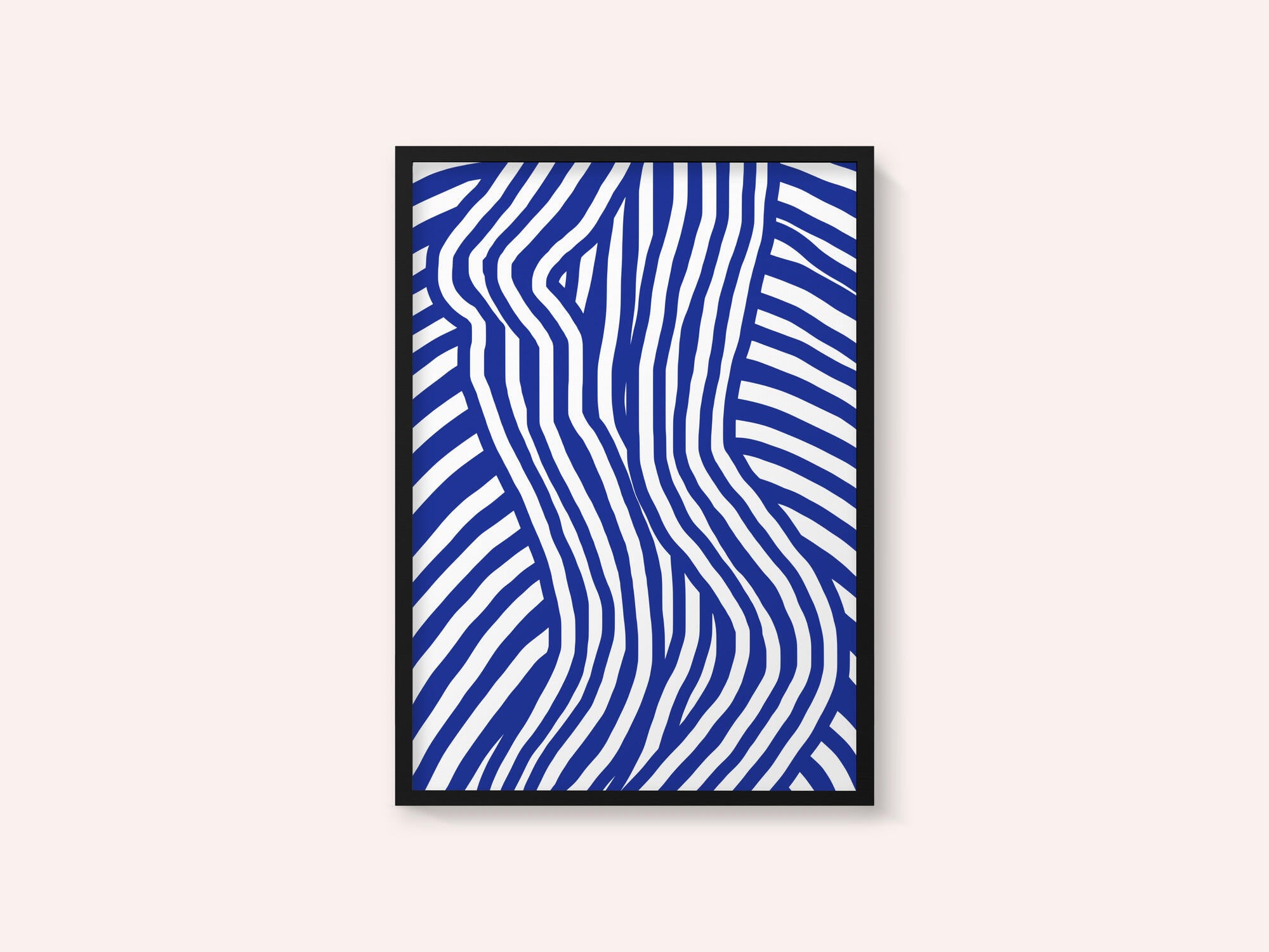 Blue and White Striped Nude