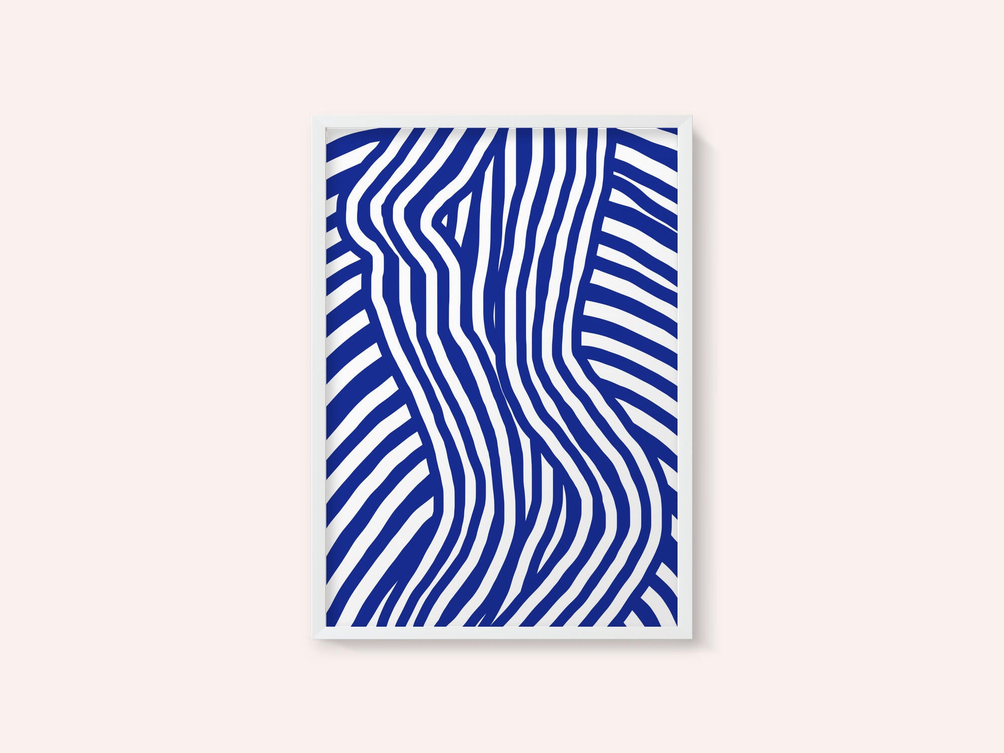 Blue and White Striped Nude