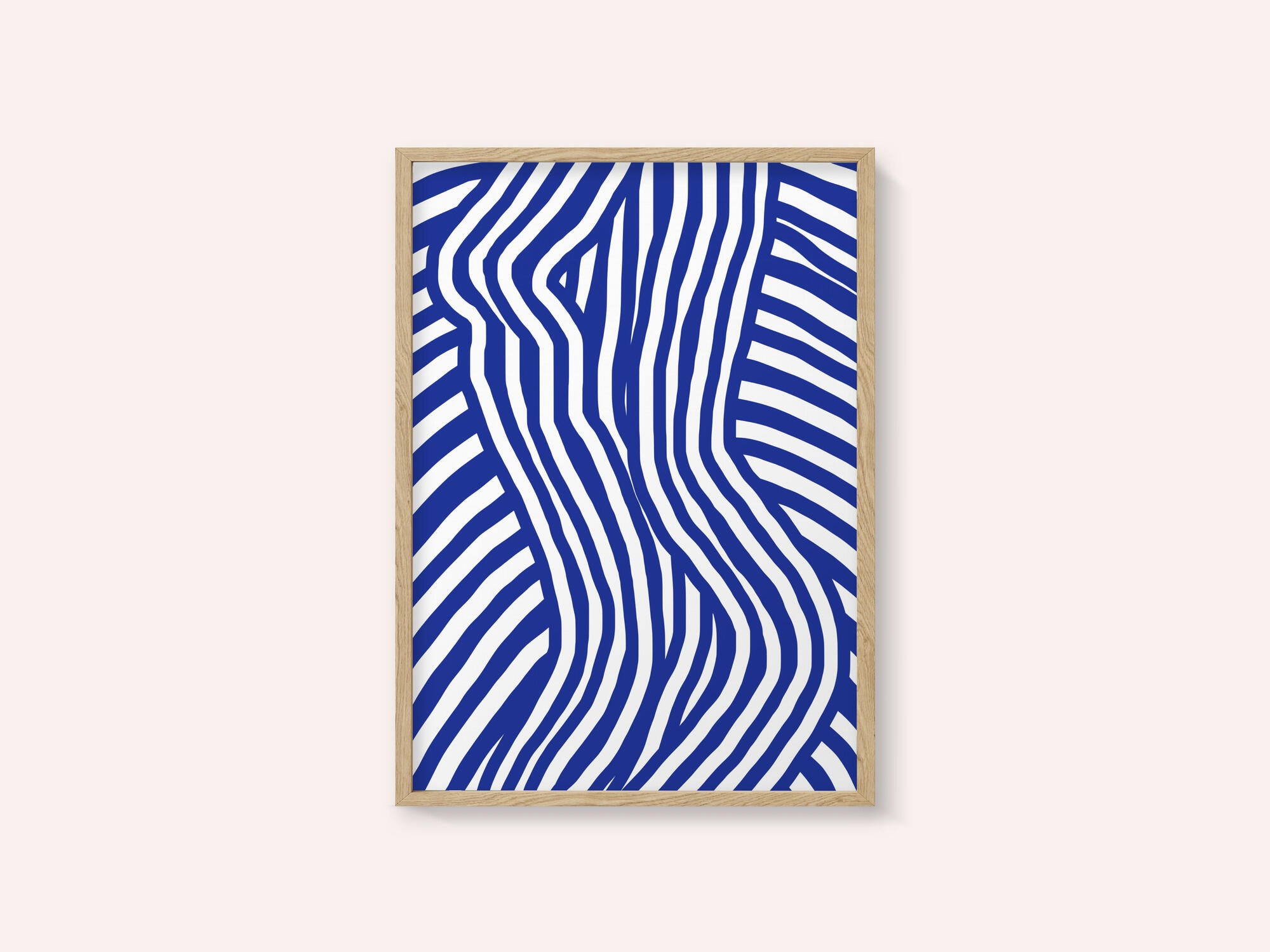 Blue and White Striped Nude