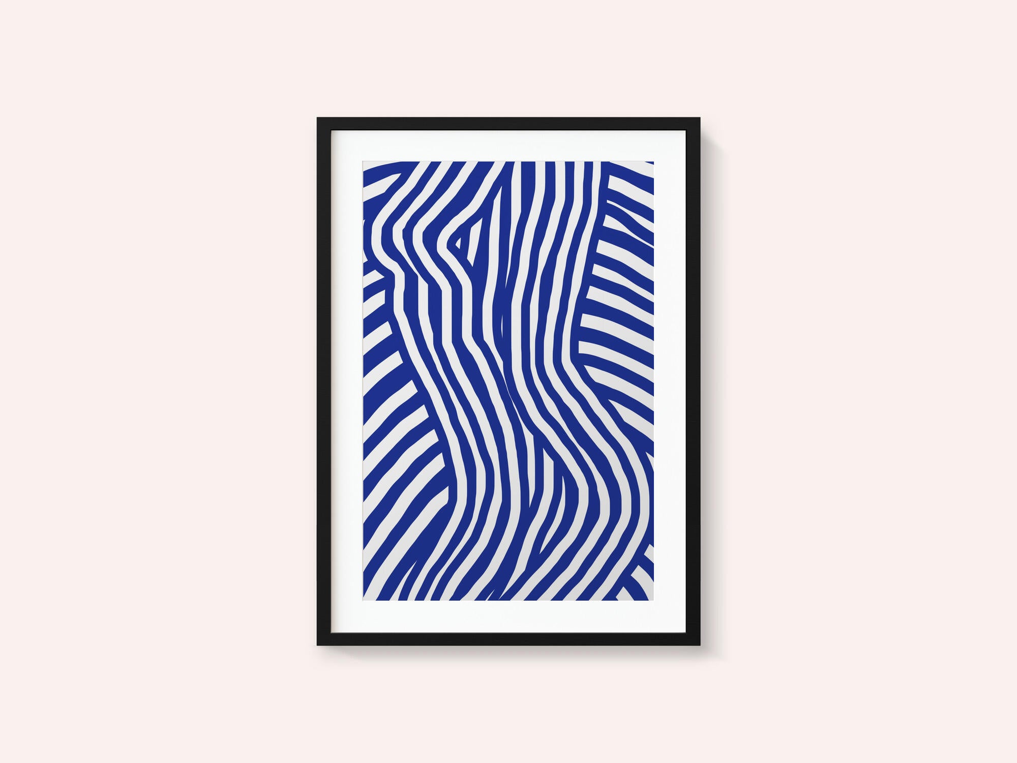 Blue and White Striped Nude