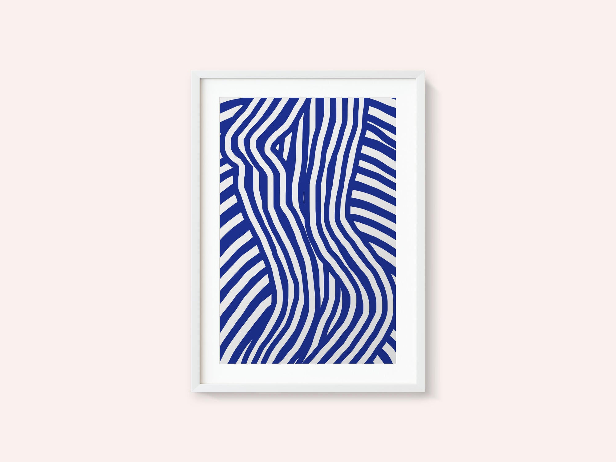 Blue and White Striped Nude