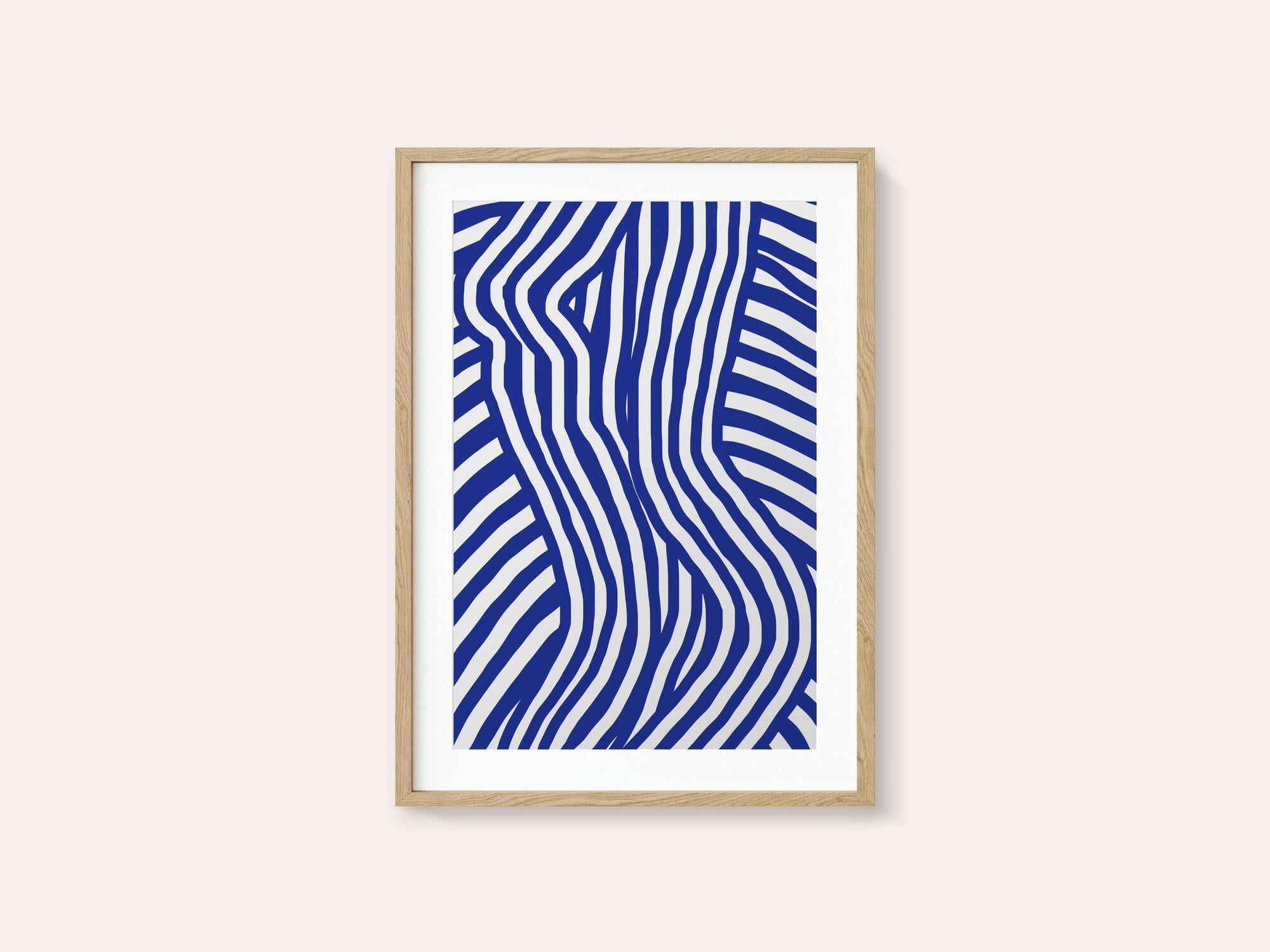 Blue and White Striped Nude