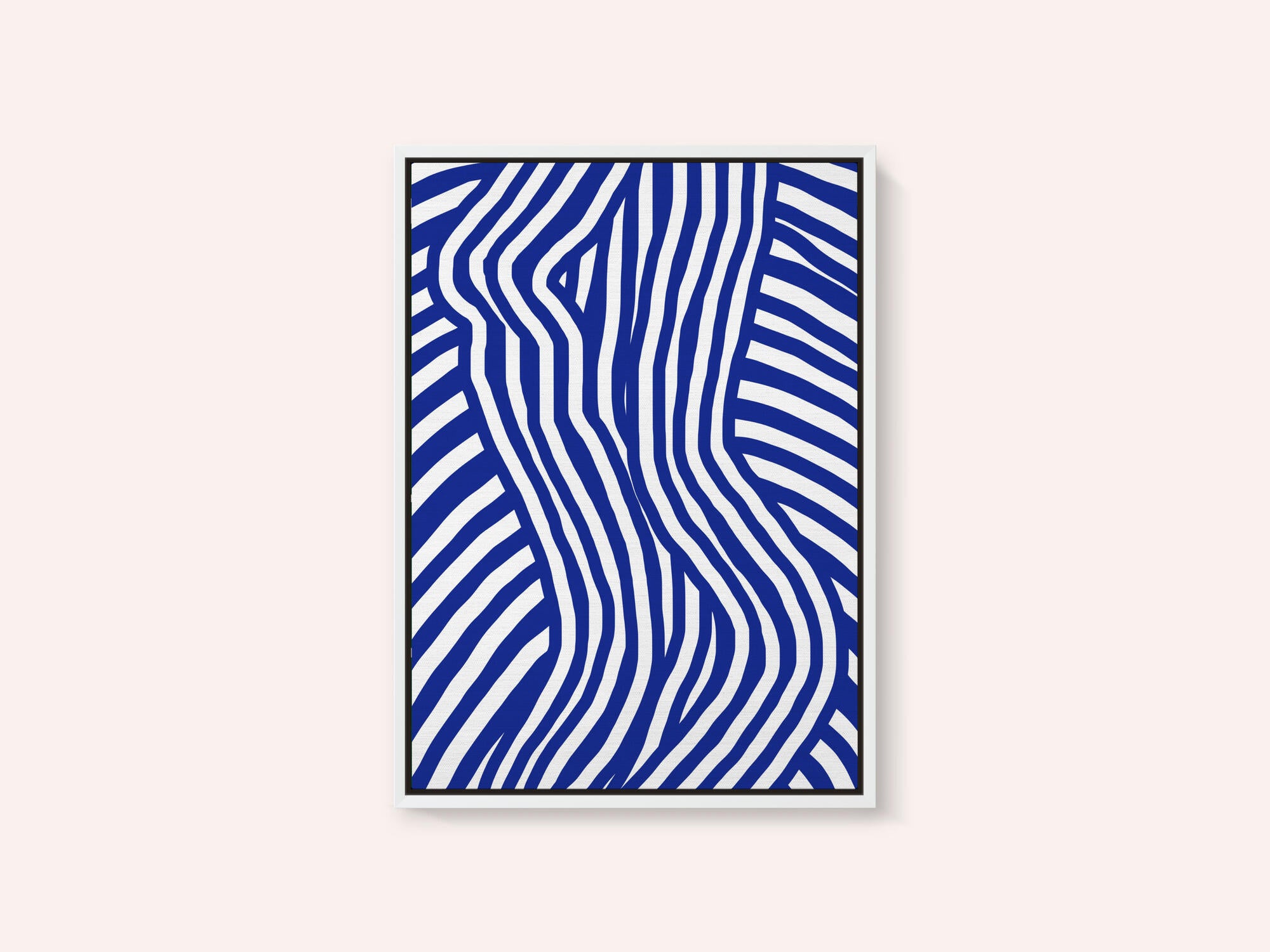 Blue and White Striped Nude