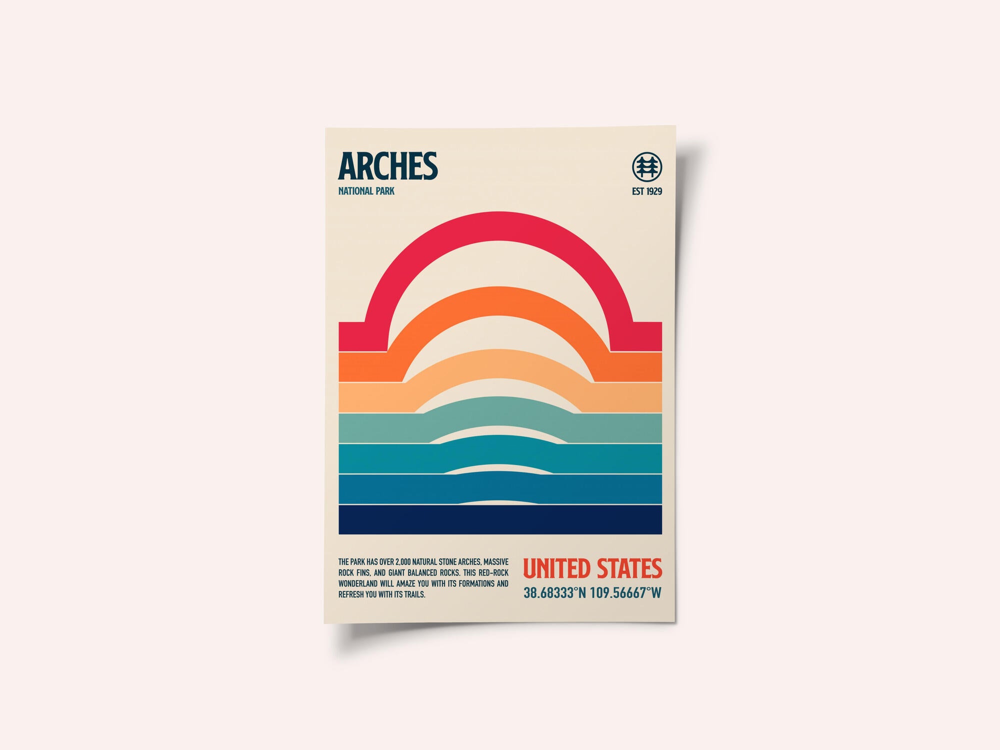Arches National Park Travel Poster