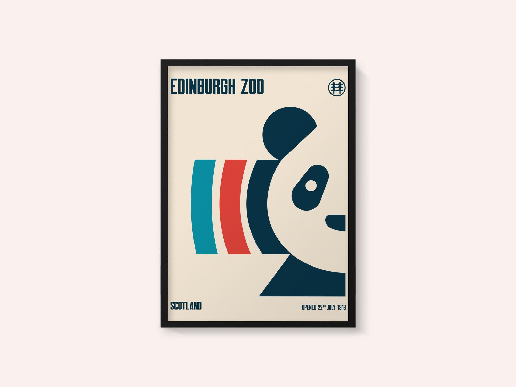 Edinburgh Zoo Travel Poster