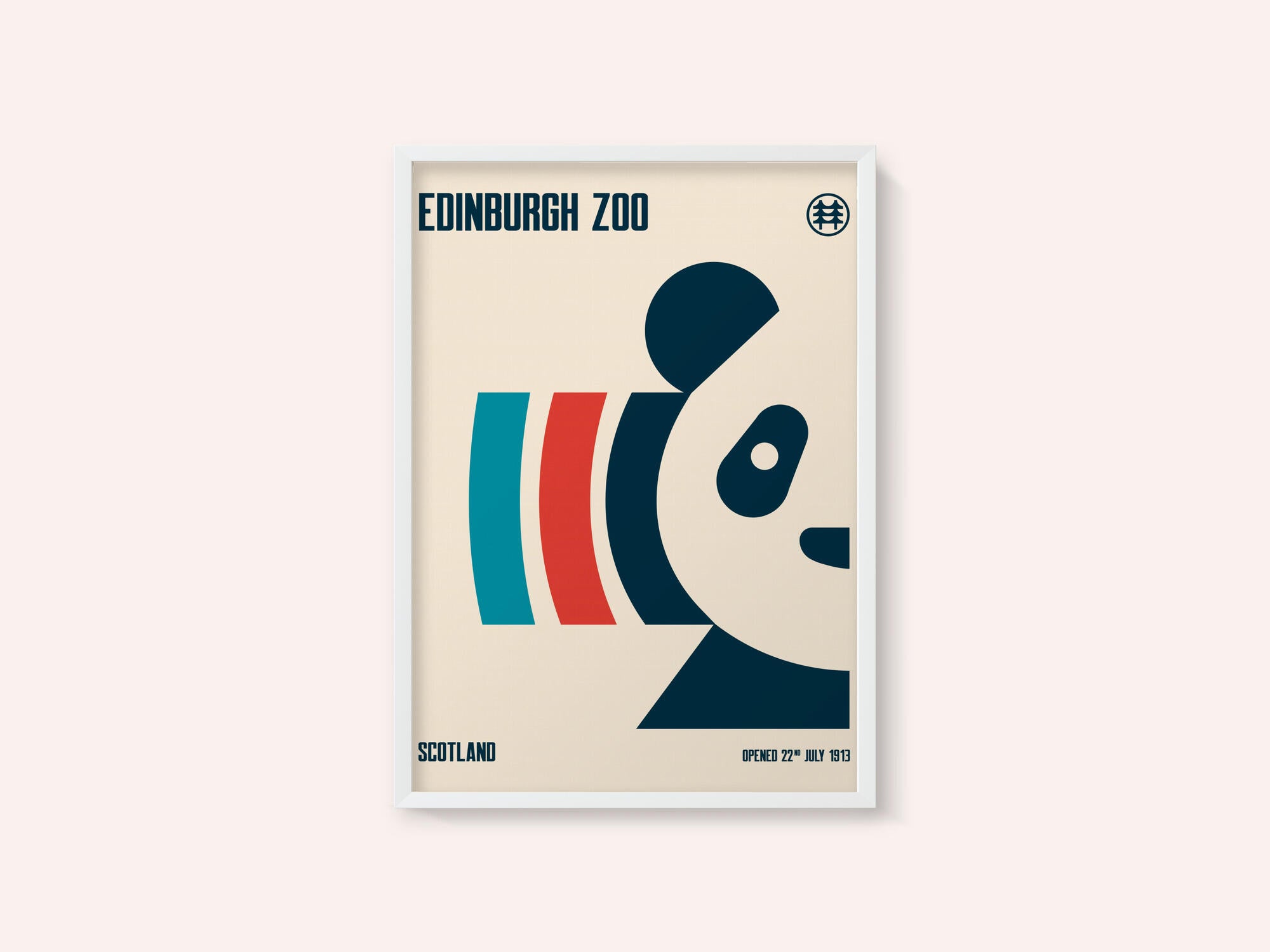Edinburgh Zoo Travel Poster