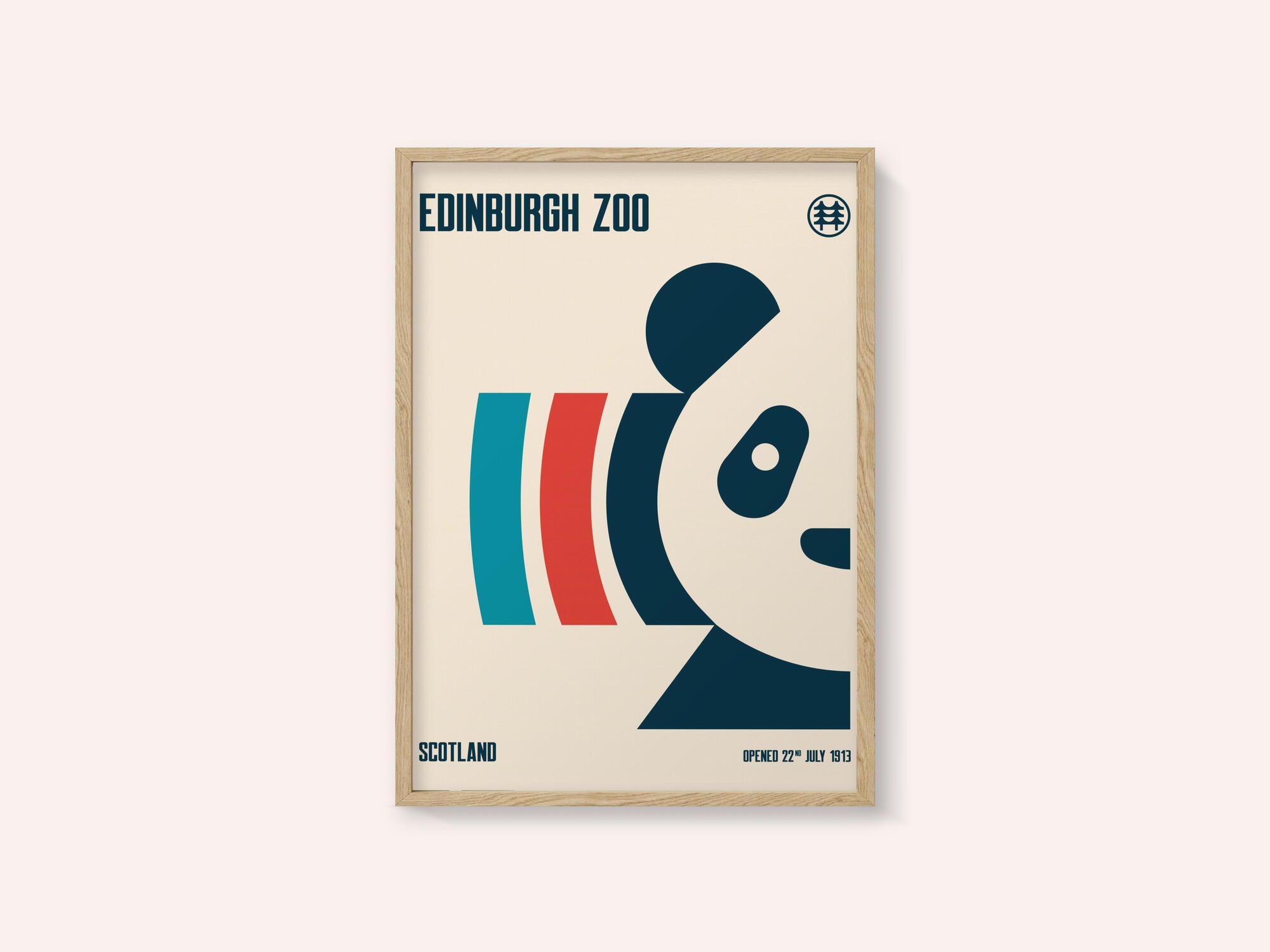 Edinburgh Zoo Travel Poster
