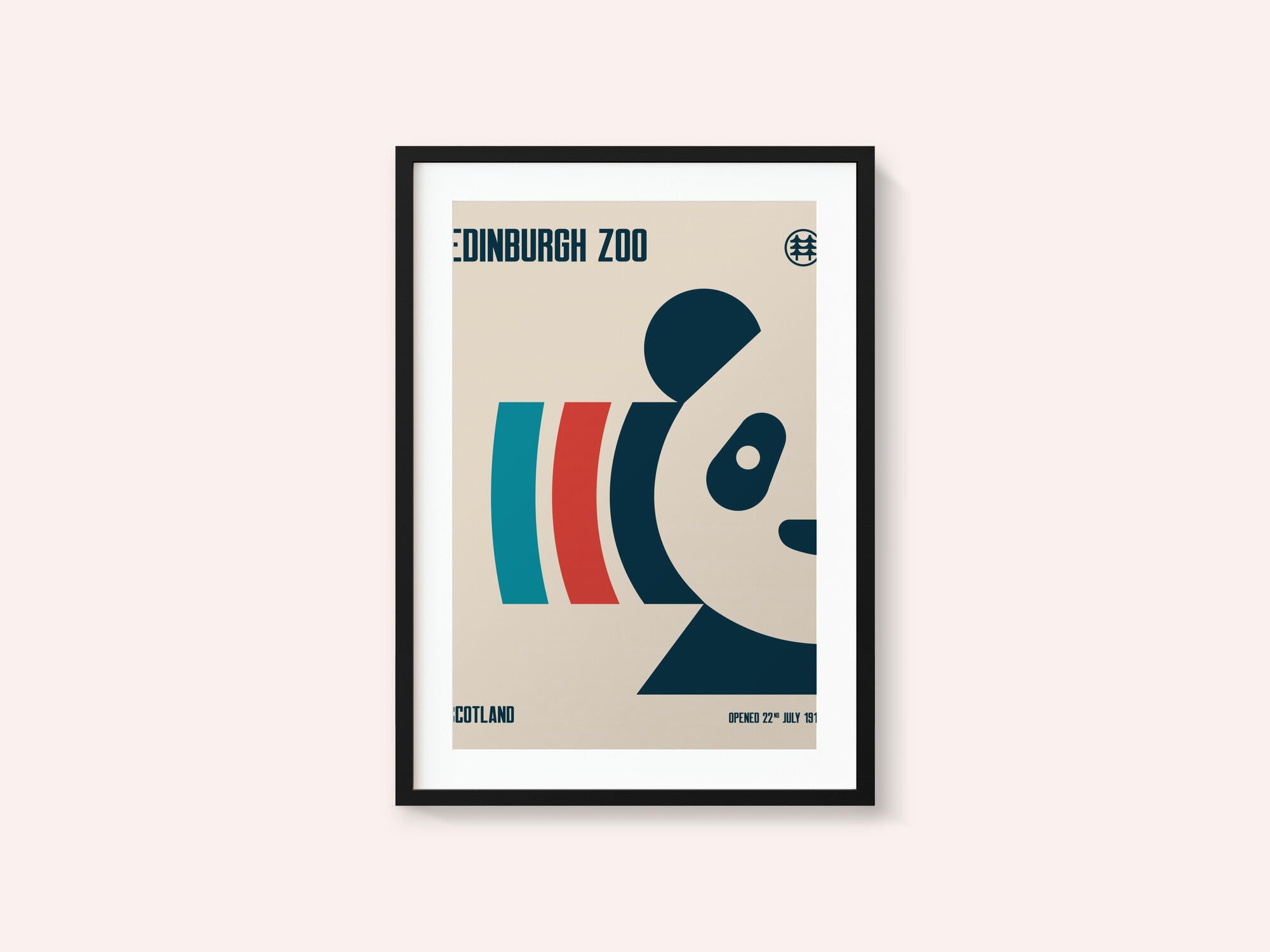 Edinburgh Zoo Travel Poster