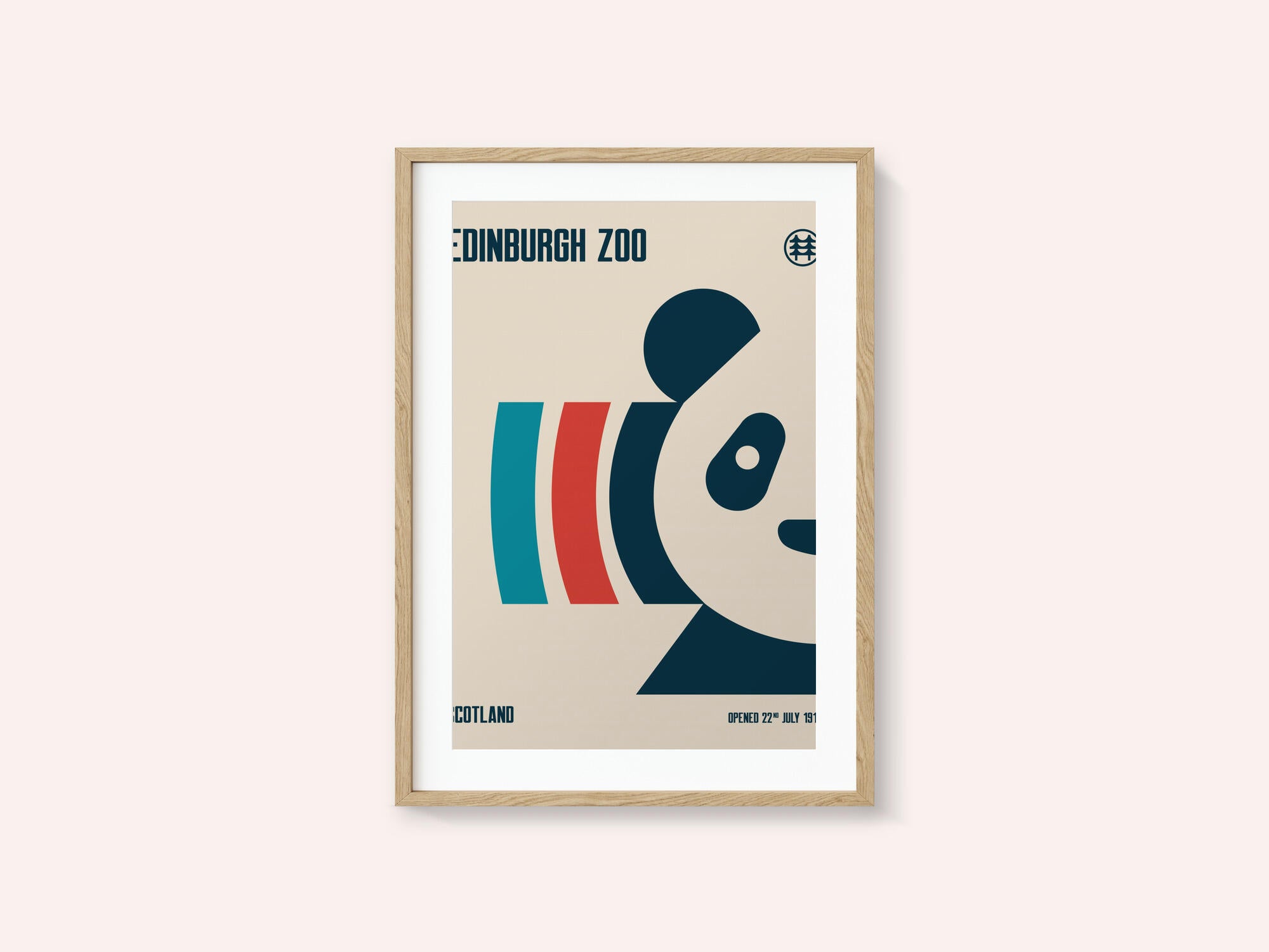 Edinburgh Zoo Travel Poster