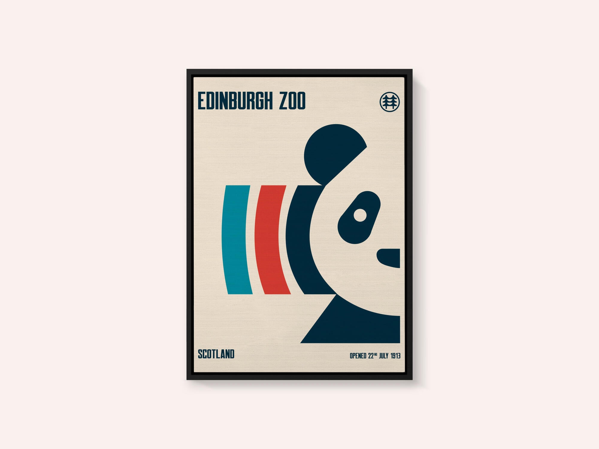 Edinburgh Zoo Travel Poster