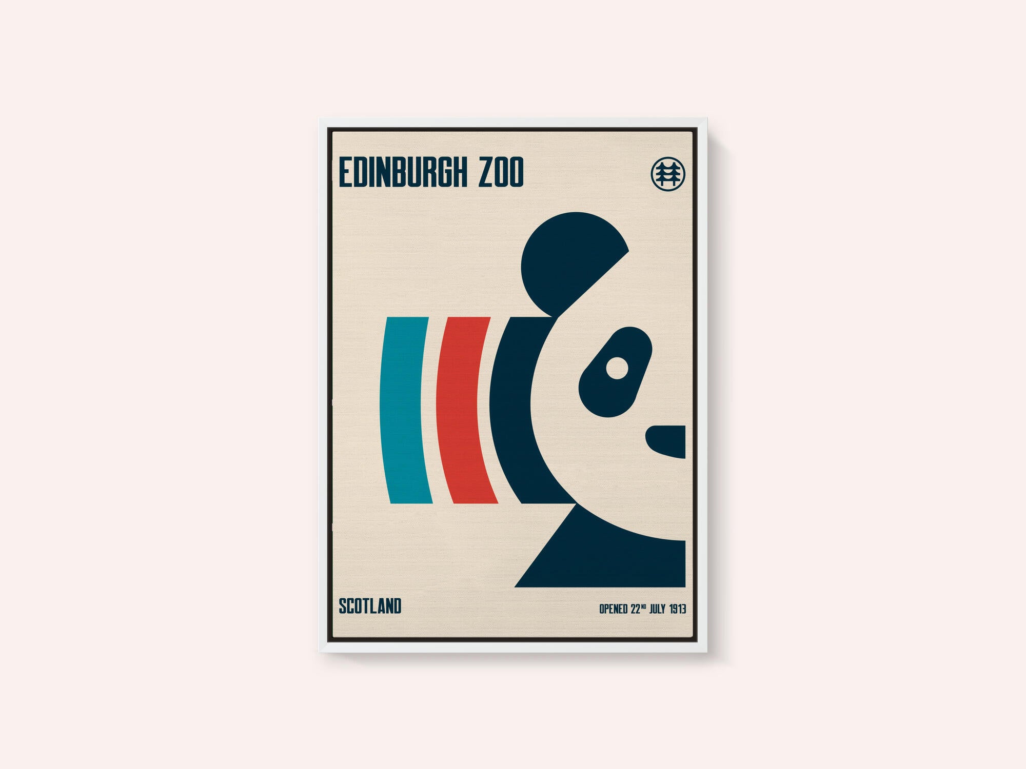 Edinburgh Zoo Travel Poster