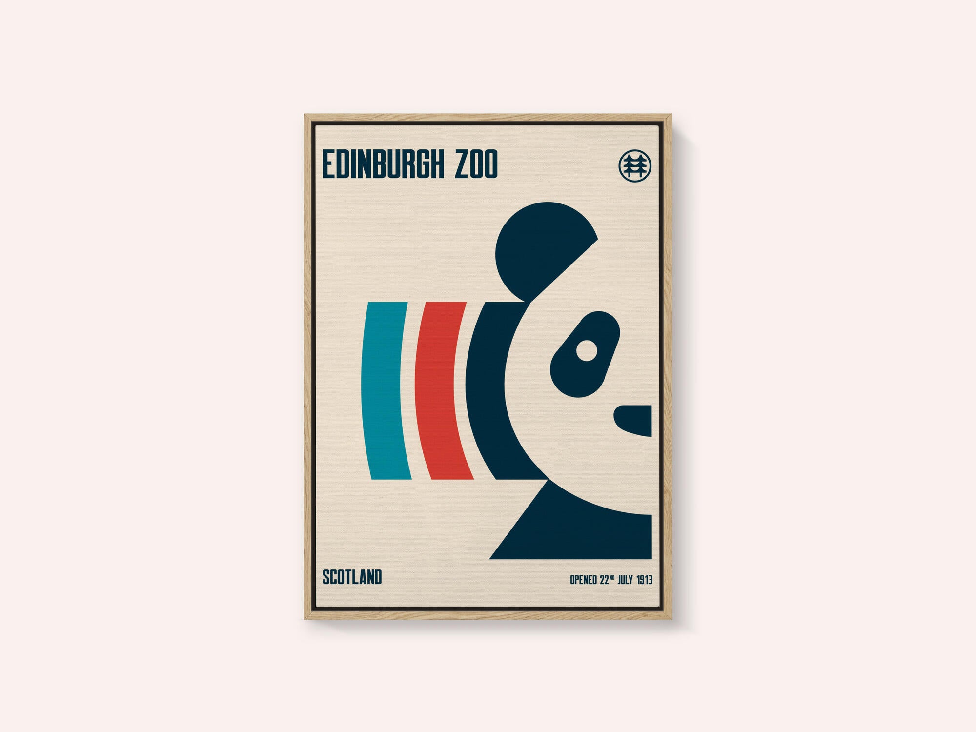 Edinburgh Zoo Travel Poster