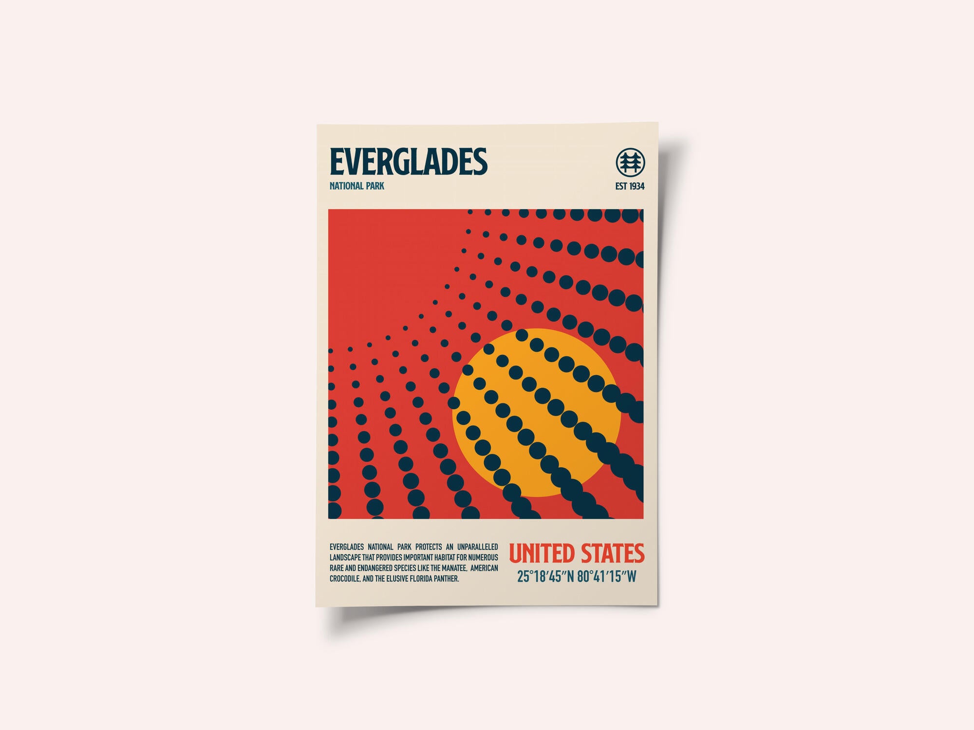 Evergldes National Park Travel Poster