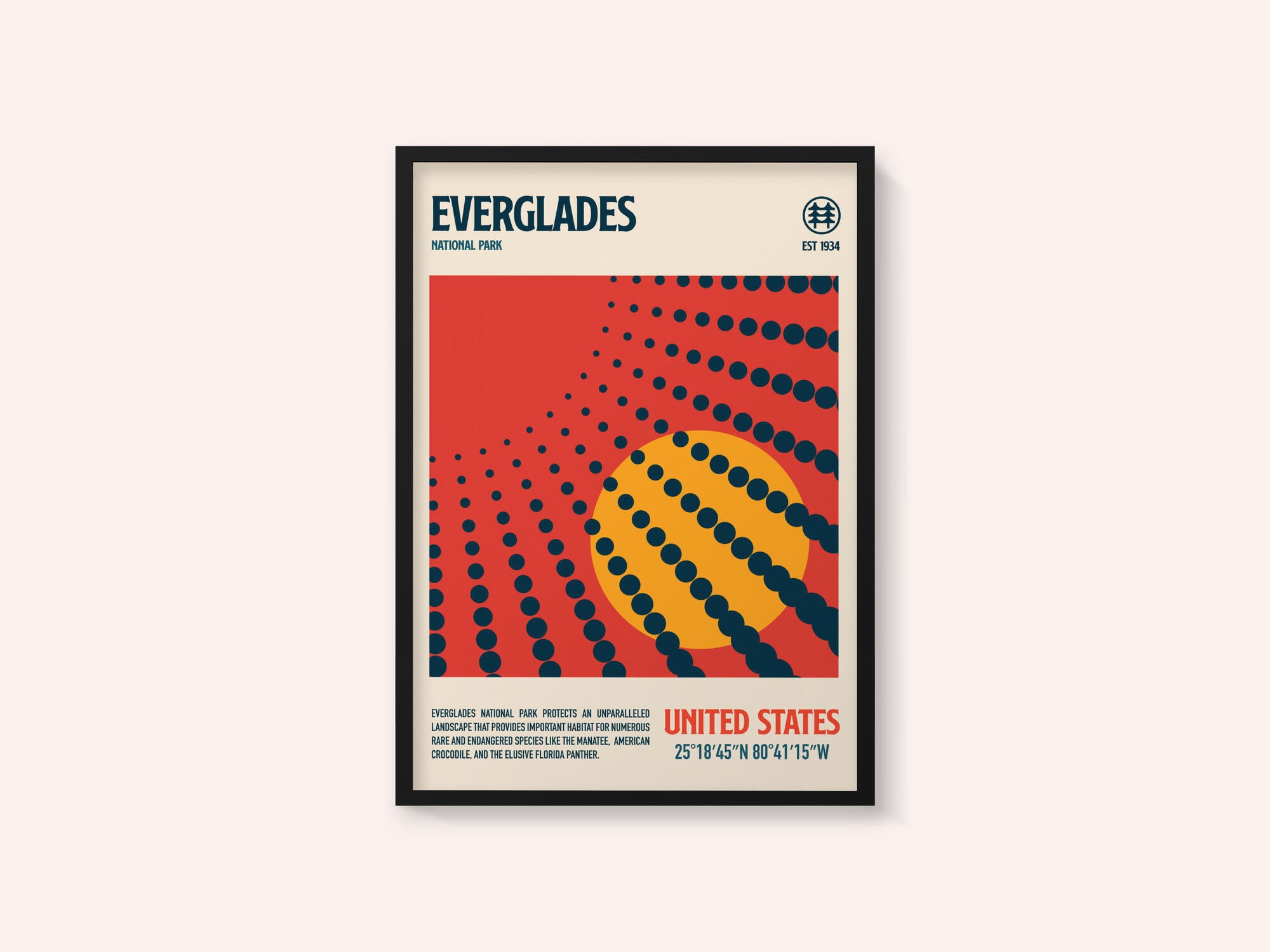 Evergldes National Park Travel Poster