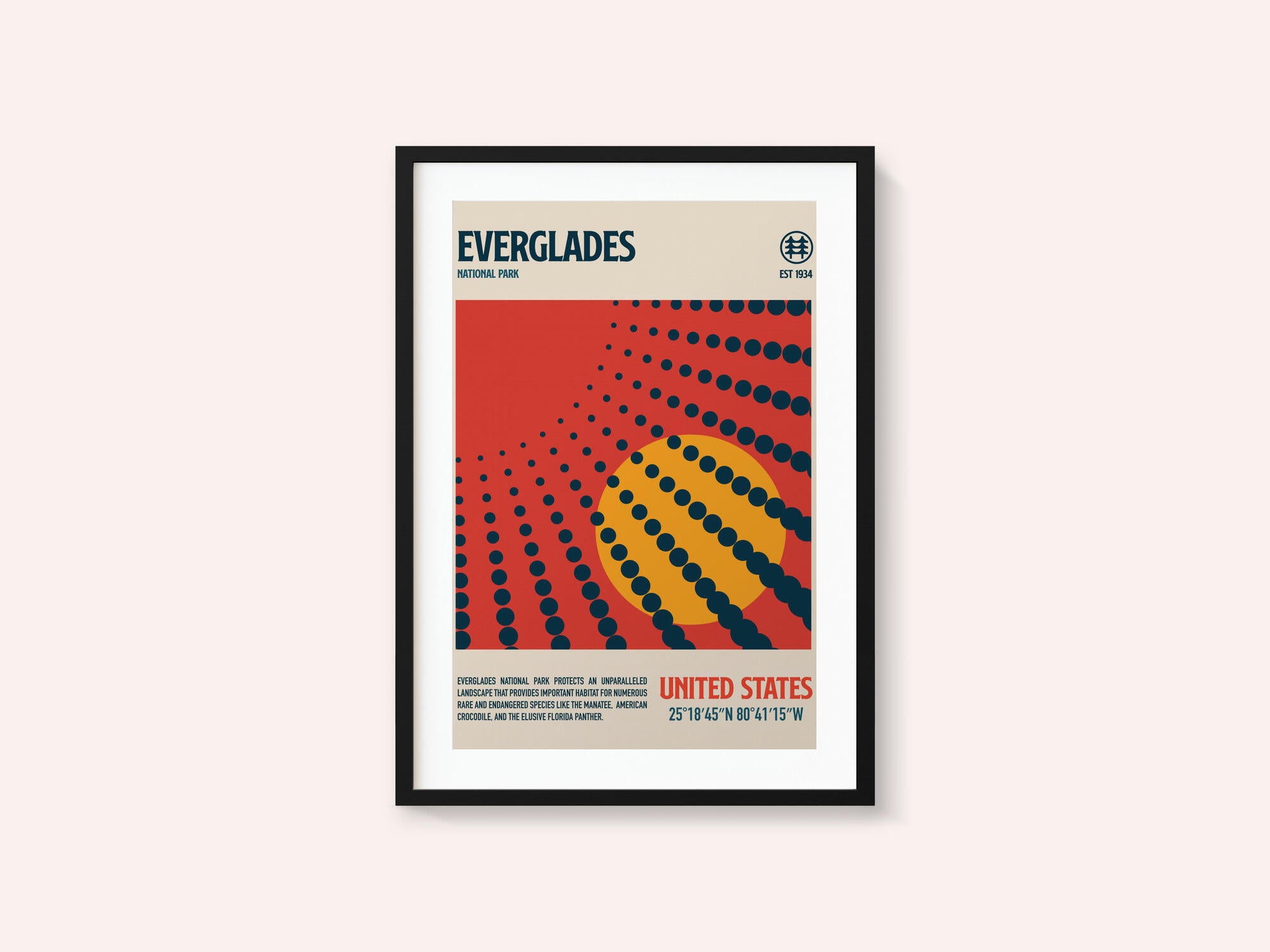 Evergldes National Park Travel Poster