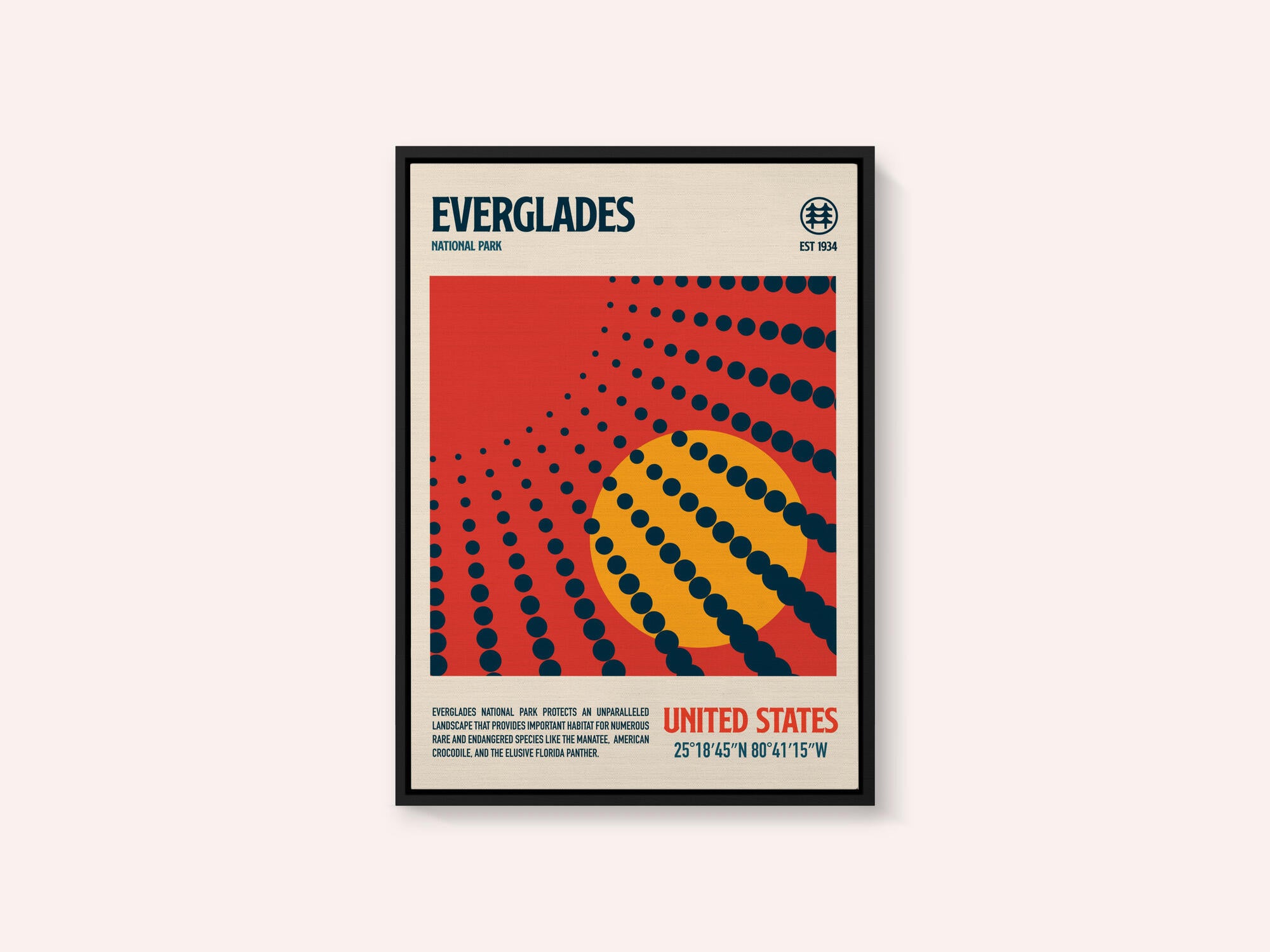 Evergldes National Park Travel Poster