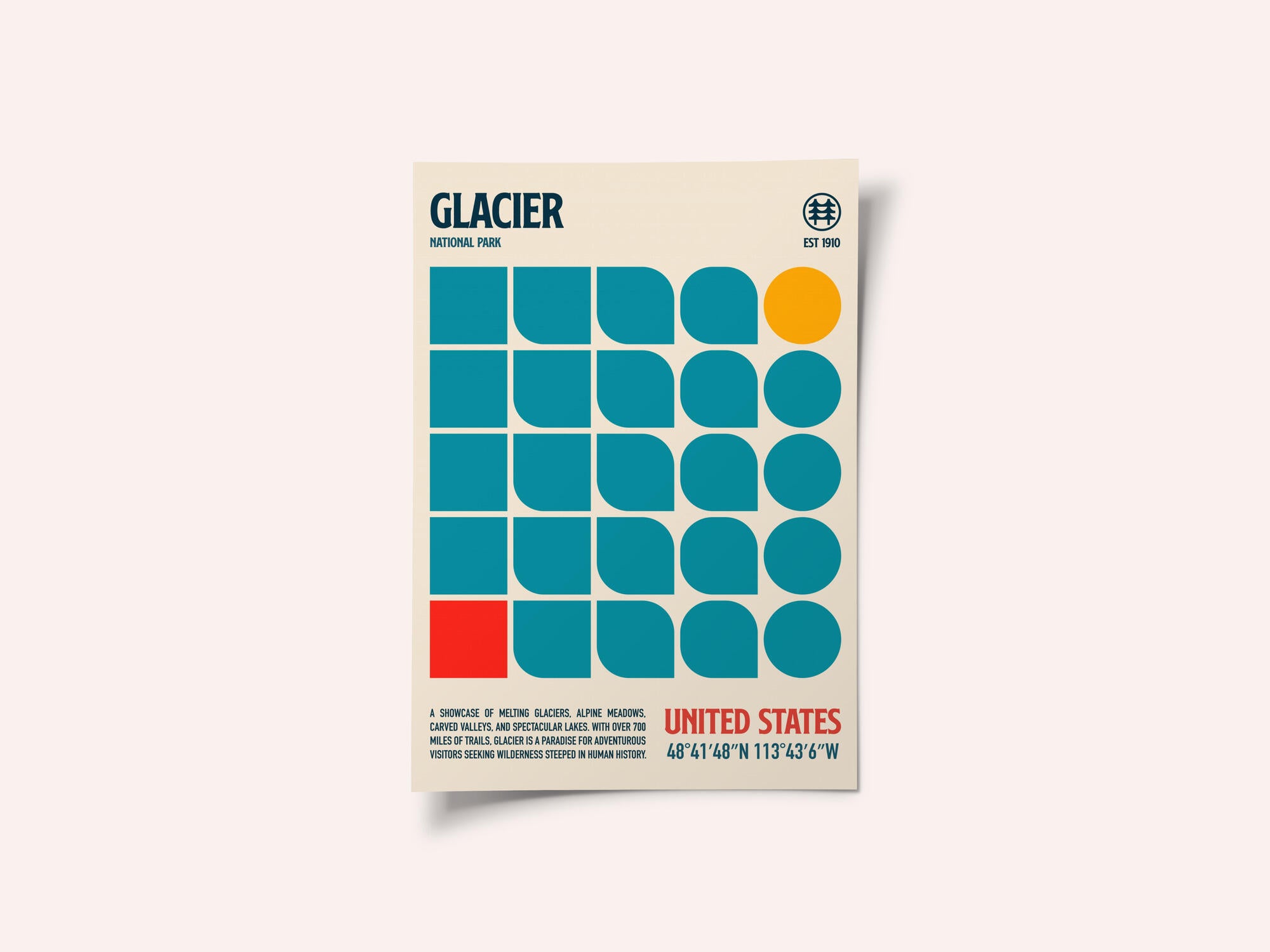 Glacier National Park Travel Poster
