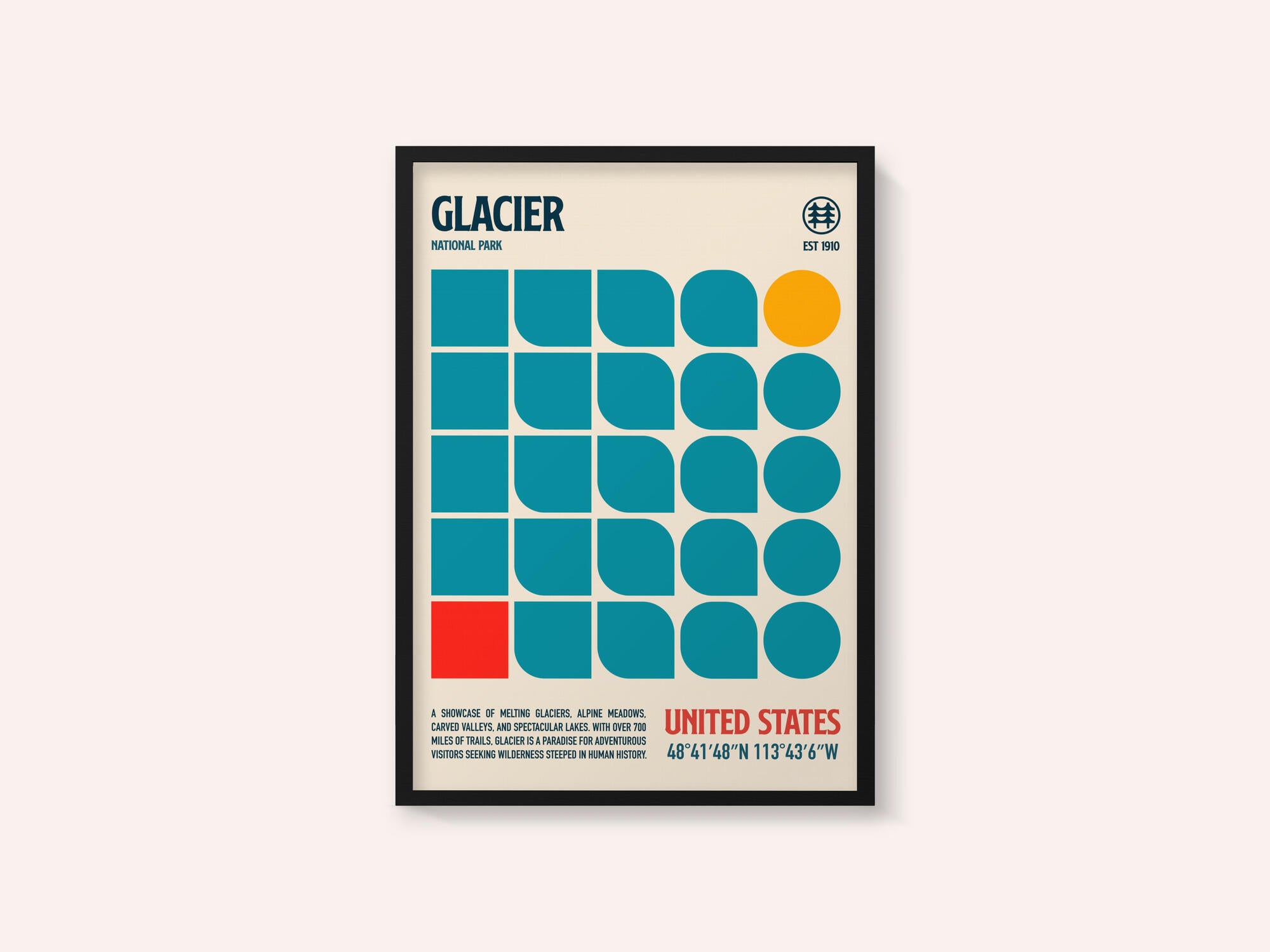Glacier National Park Travel Poster