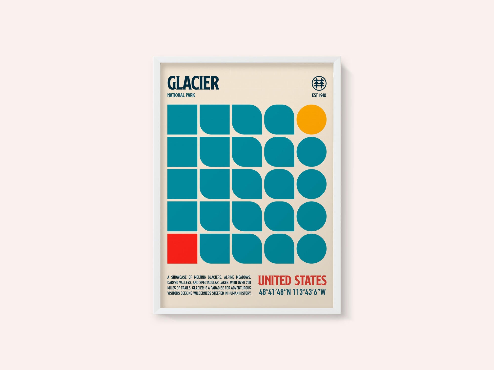 Glacier National Park Travel Poster
