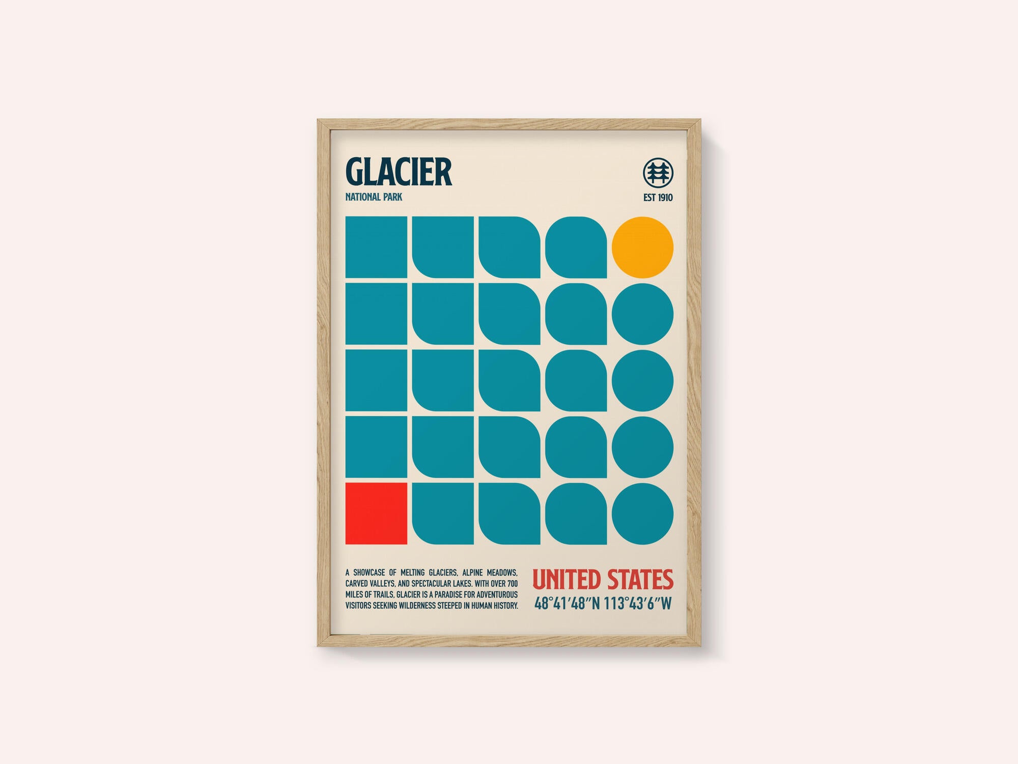 Glacier National Park Travel Poster