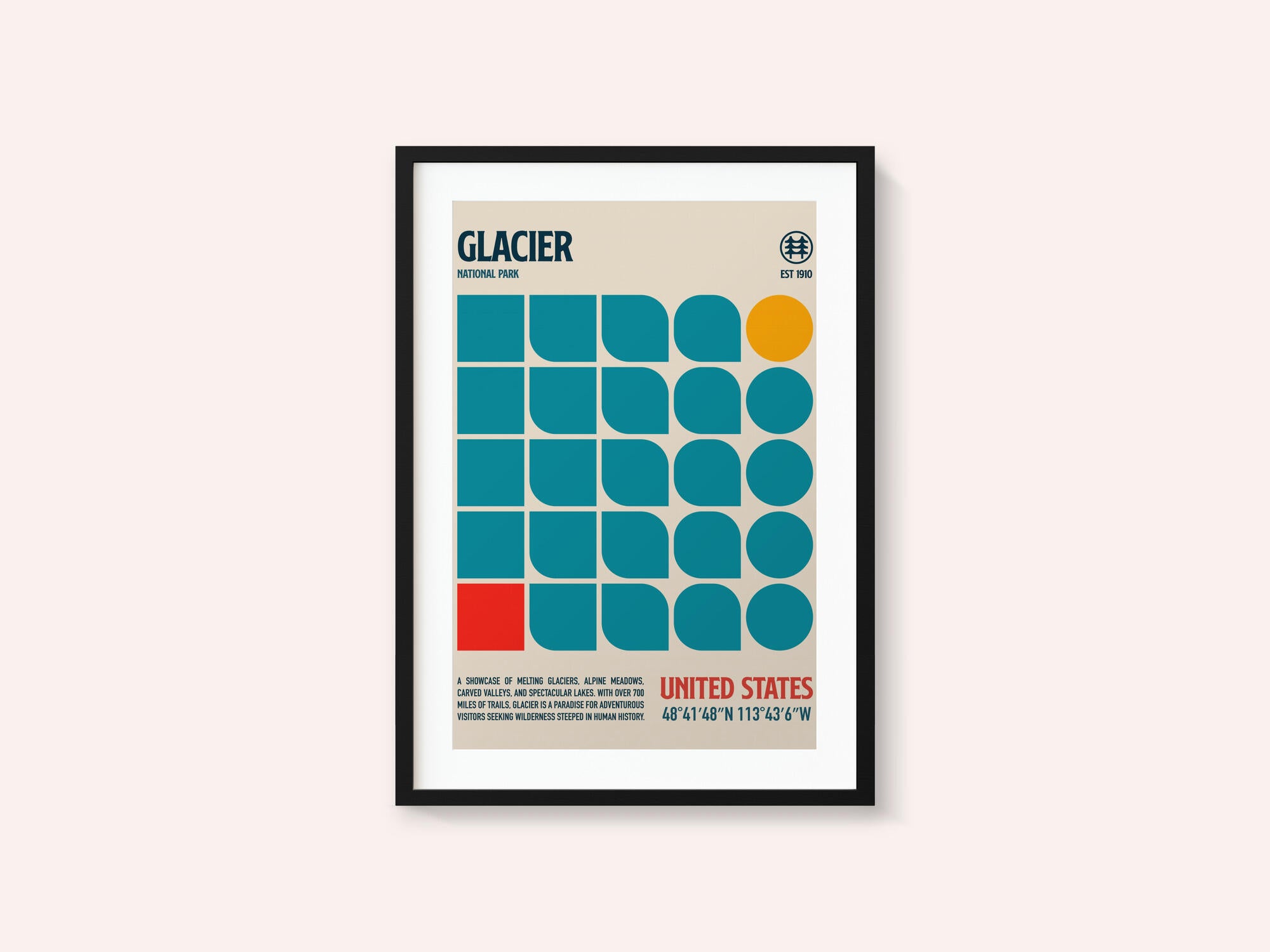 Glacier National Park Travel Poster