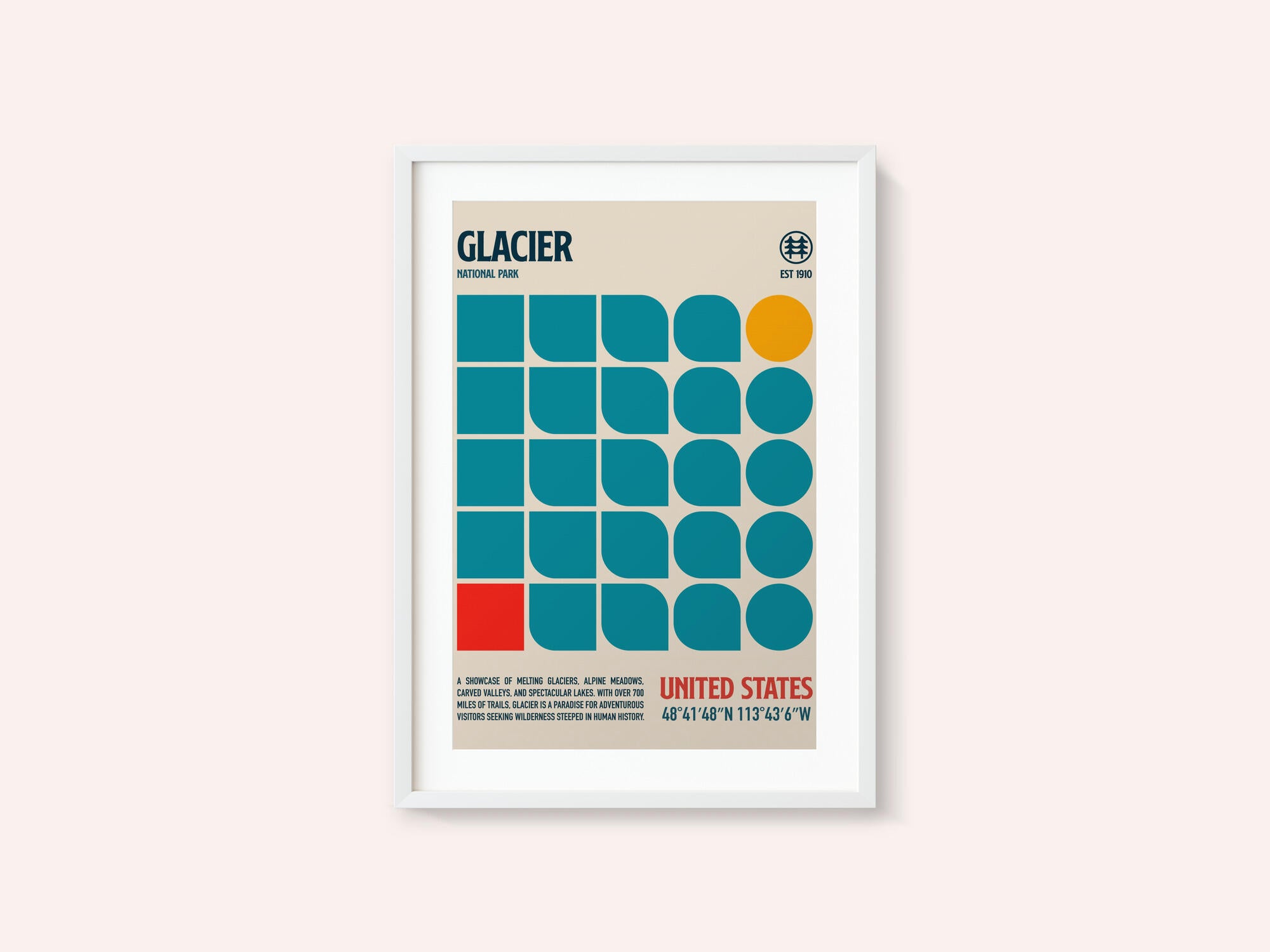 Glacier National Park Travel Poster