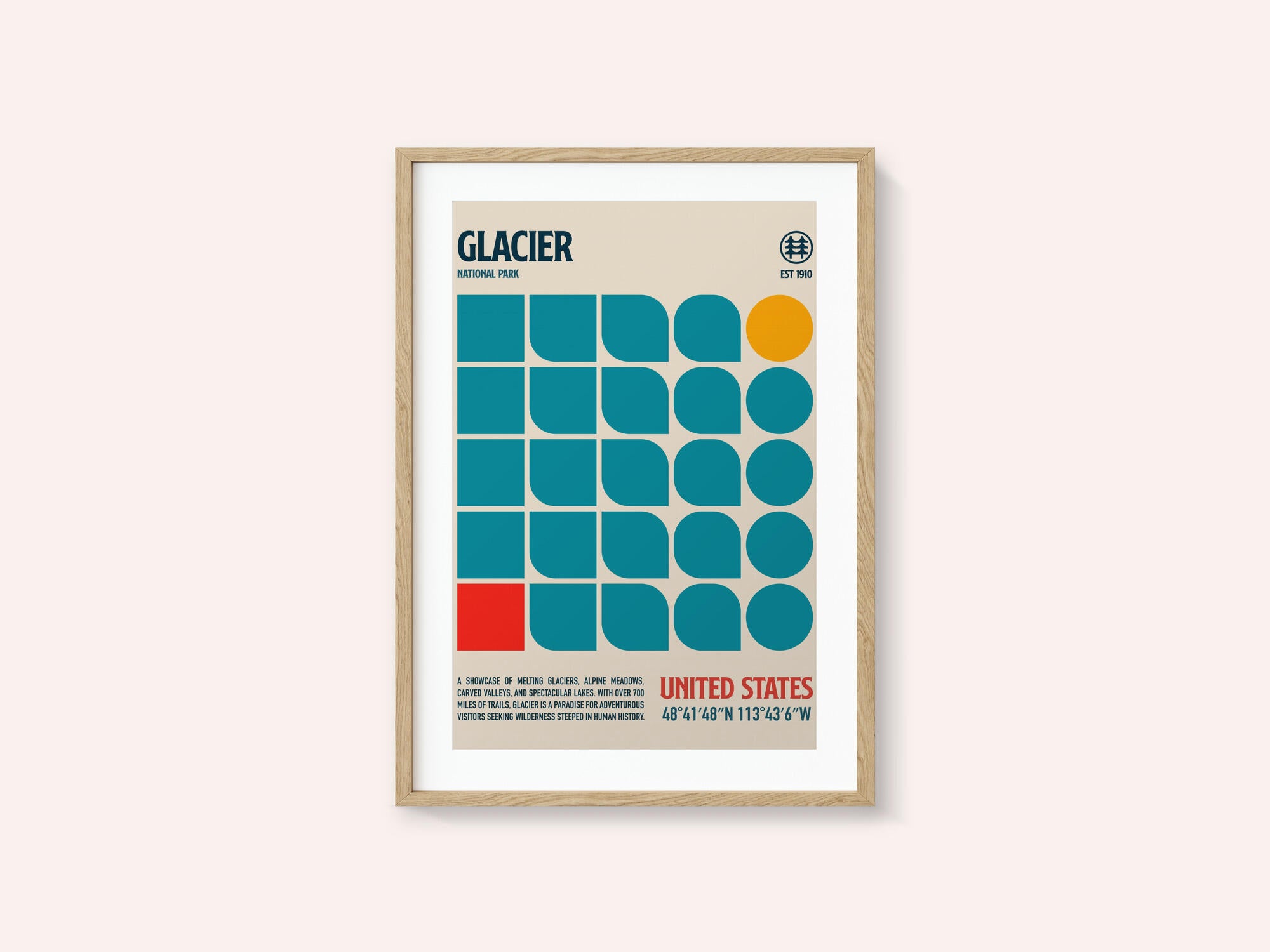 Glacier National Park Travel Poster