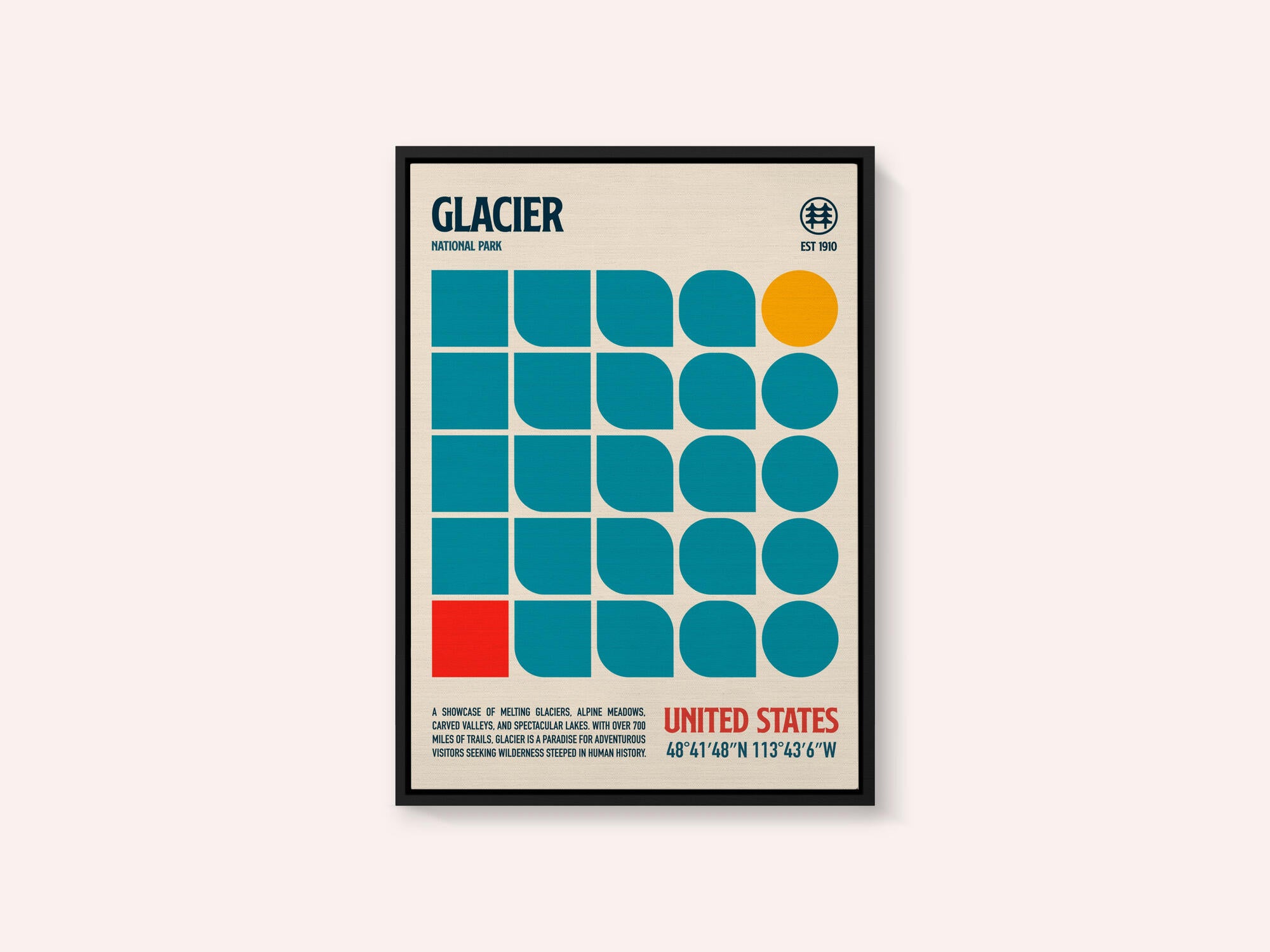 Glacier National Park Travel Poster