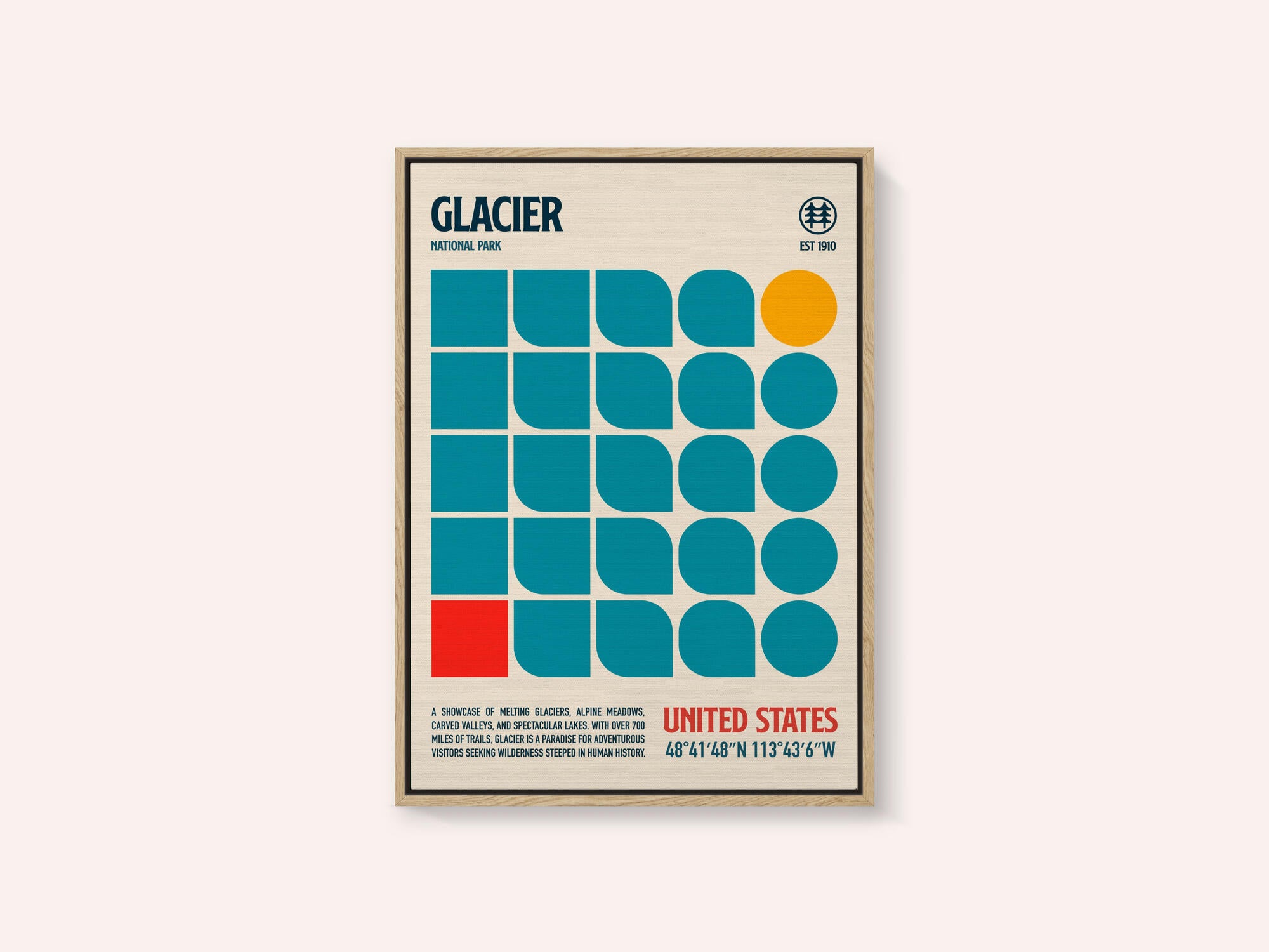 Glacier National Park Travel Poster