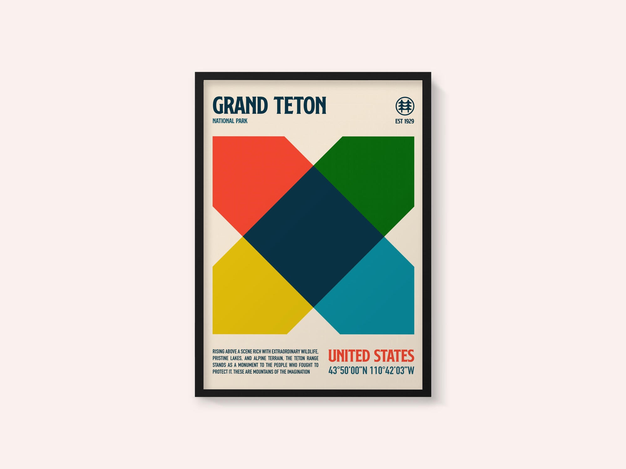 Grand Teton National Park Travel Poster