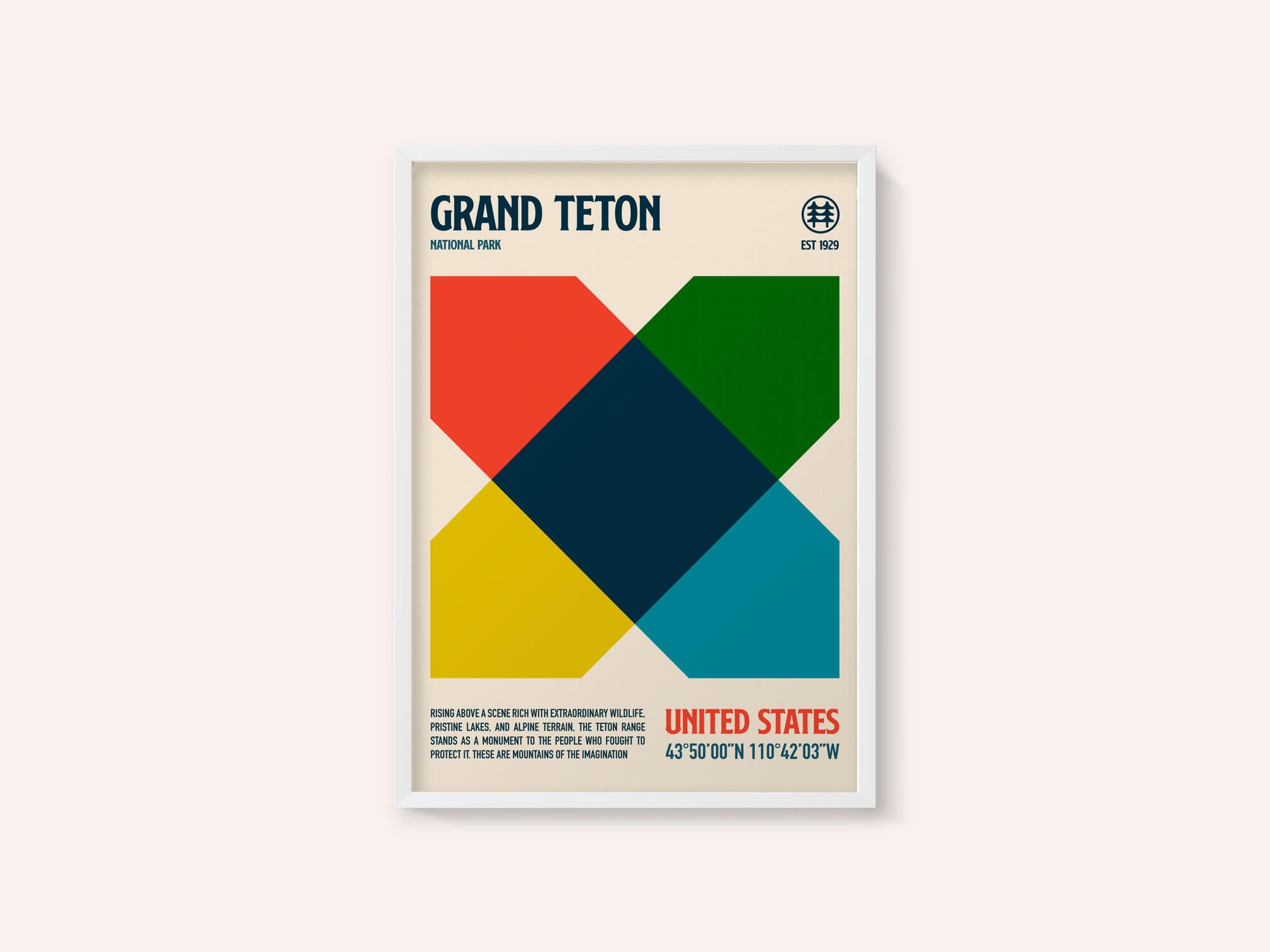 Grand Teton National Park Travel Poster