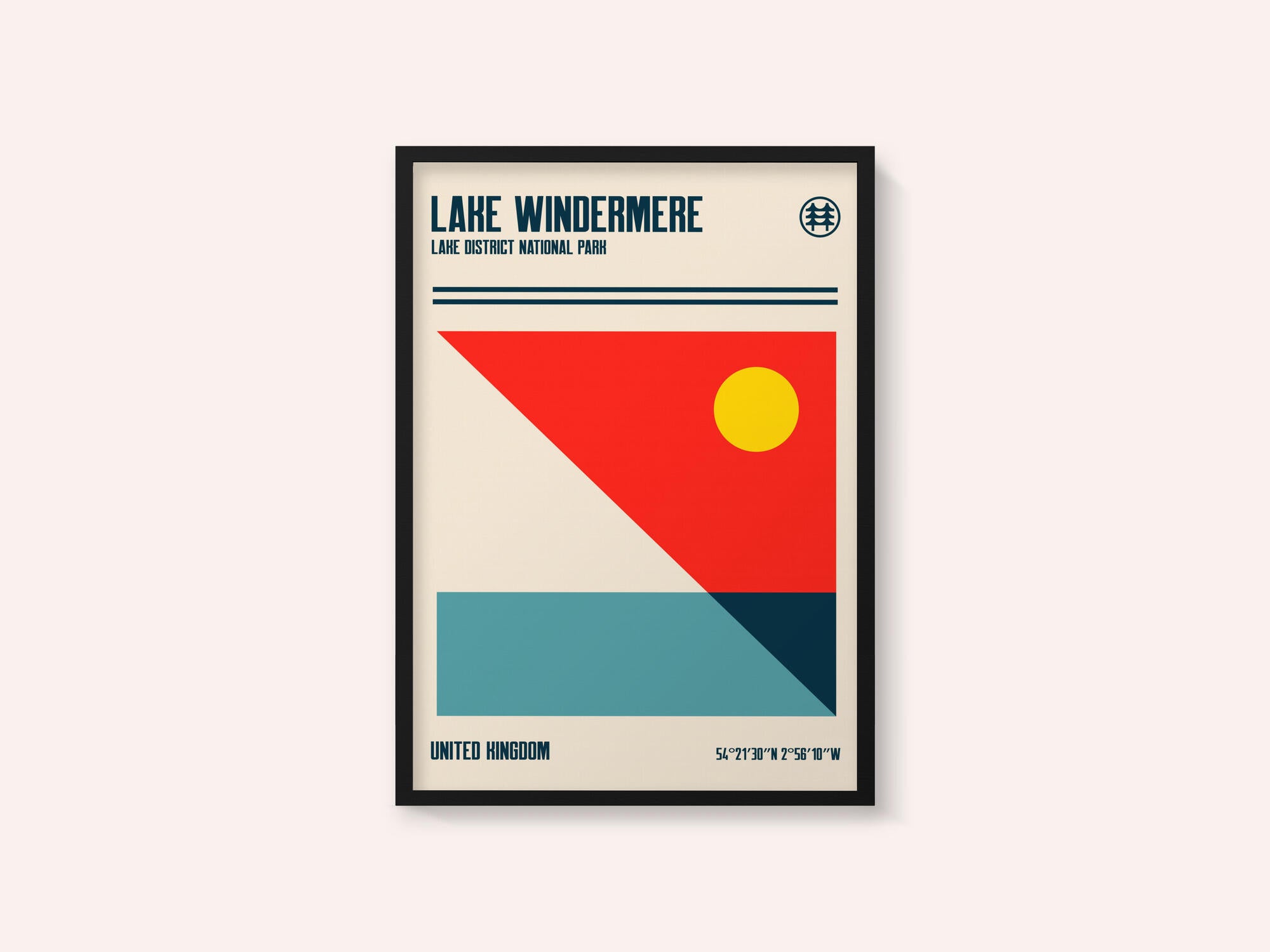 Lake Windermere Lake District National Park Travel Poster