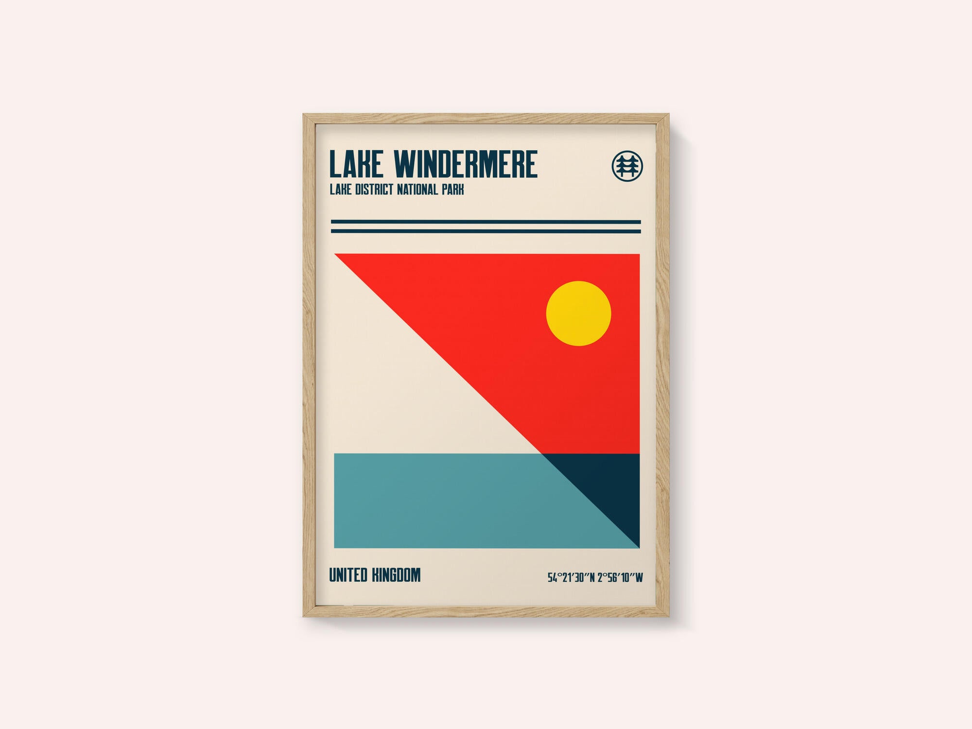 Lake Windermere Lake District National Park Travel Poster
