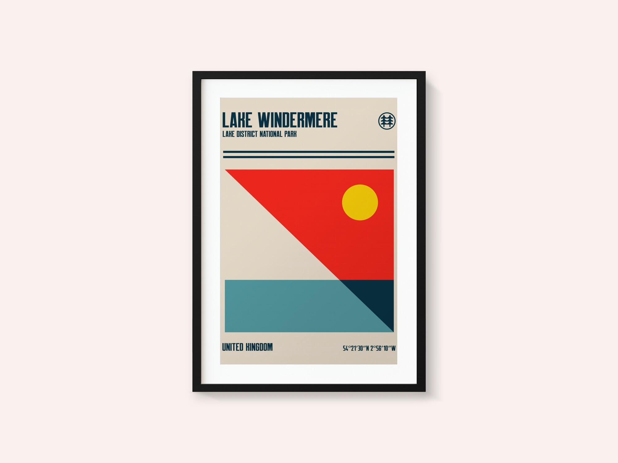 Lake Windermere Lake District National Park Travel Poster