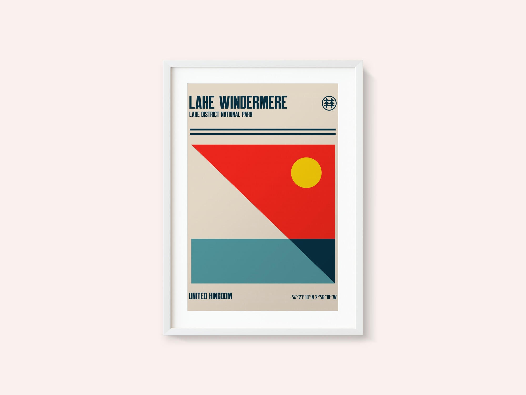 Lake Windermere Lake District National Park Travel Poster