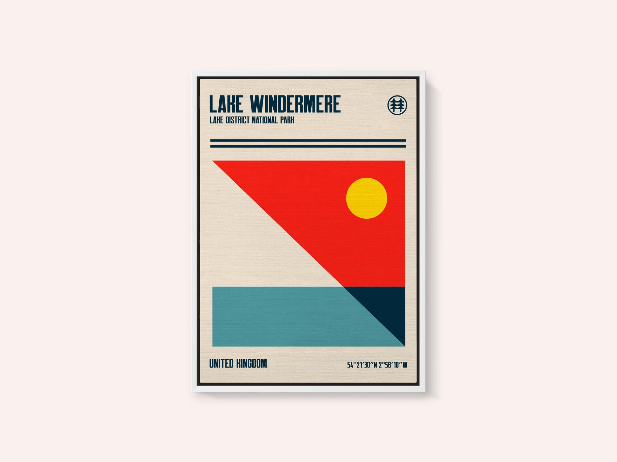 Lake Windermere Lake District National Park Travel Poster
