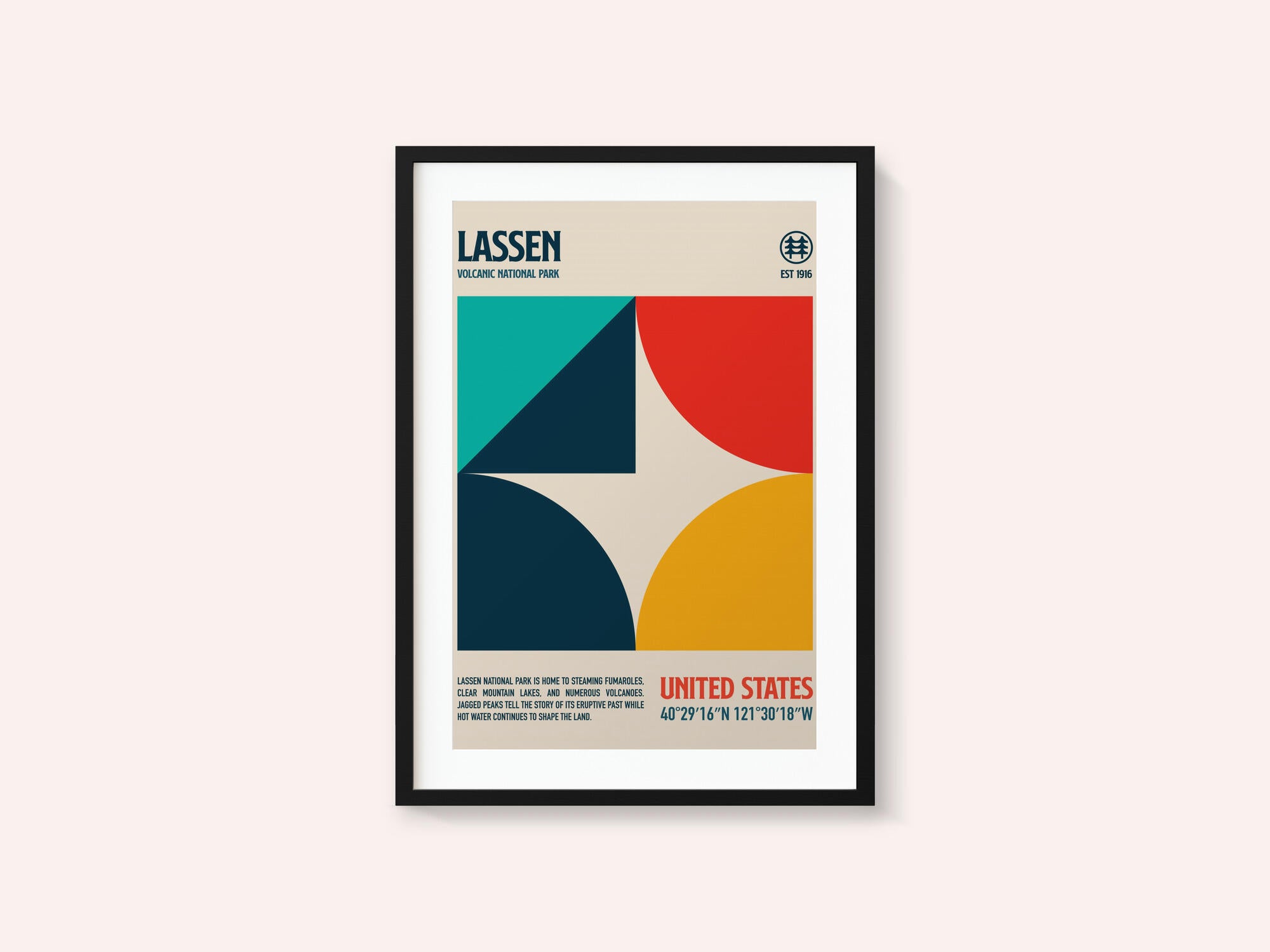 Lassen National Park Travel Poster