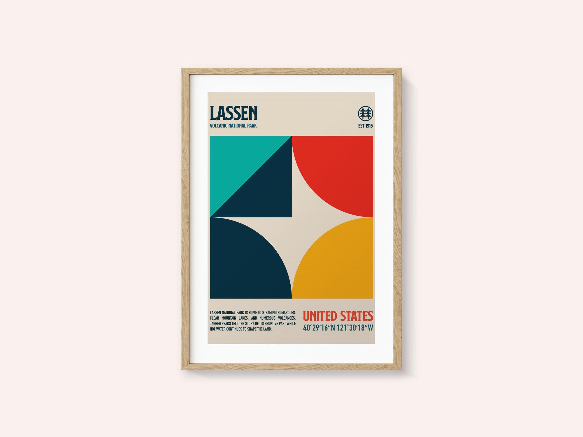 Lassen National Park Travel Poster